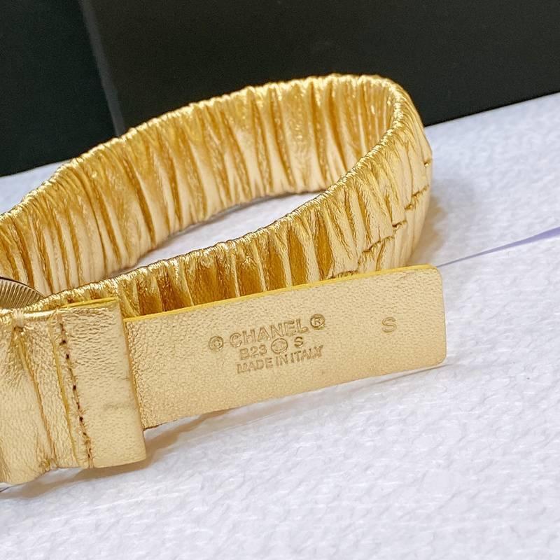 Chanel Leather Women’s Belt 'Yellow'