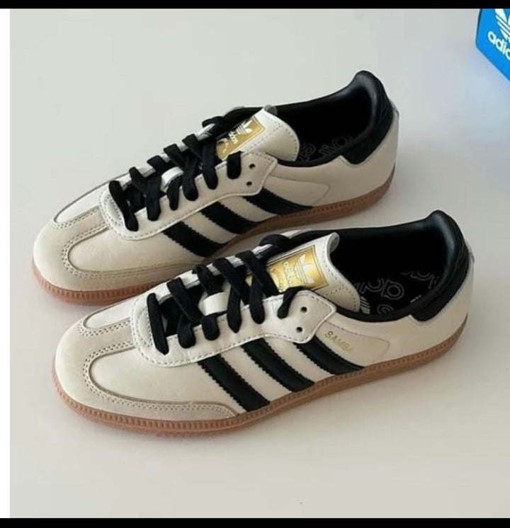 adidas Samba OG 'Cream White Sand Strata' Women's - Perfect for Casual Footwear Walking Shoes Trainer Leather Girl Sneaker Runner Training Athletic Running