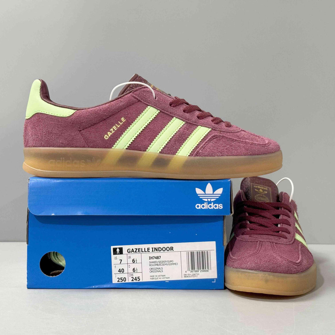 Adidas Originals Gazelle Indoor 'Shadow Red Semi Spark Green'