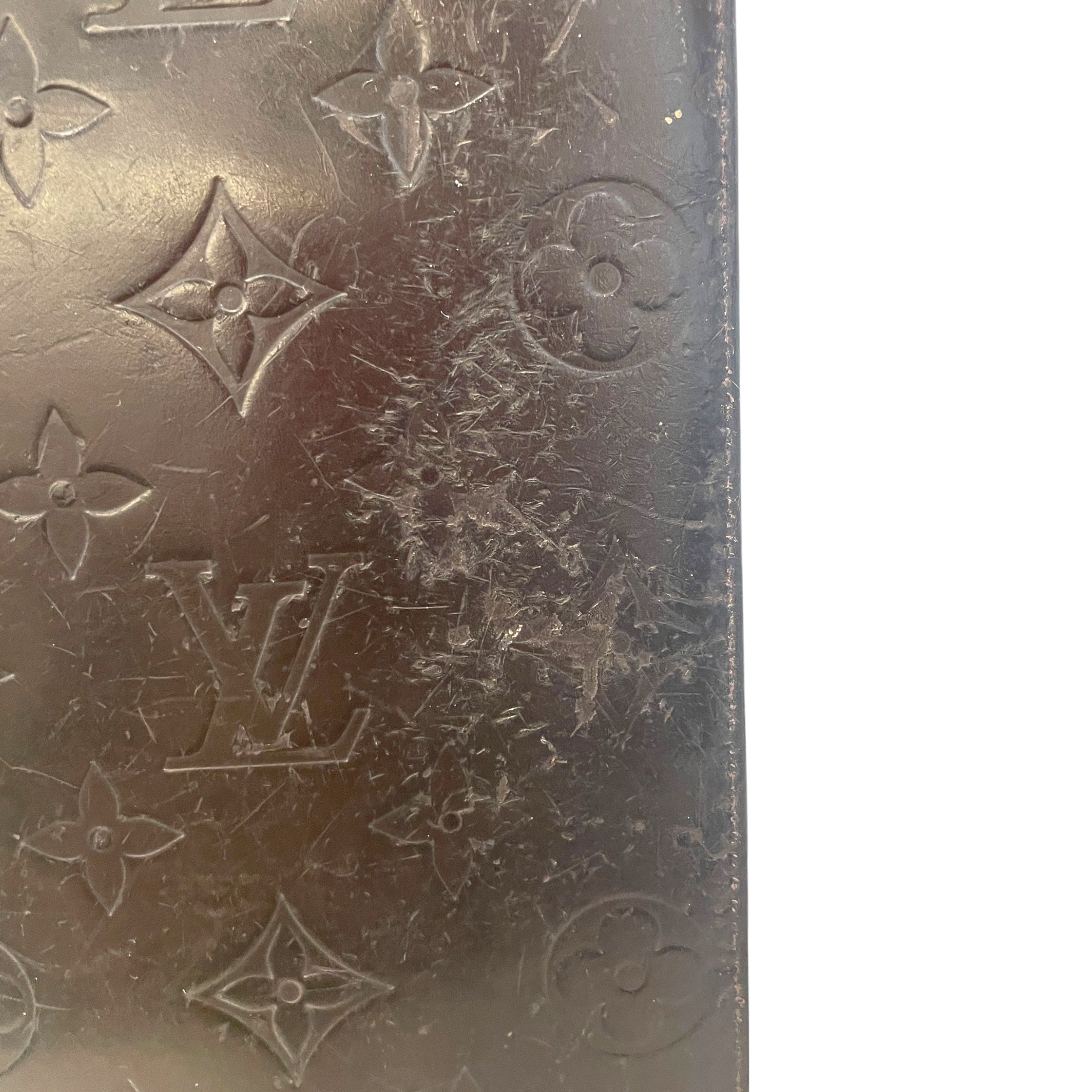 LOUIS VUITTON/Long Wallet/Monogram/Leather/BLK/Portefeuille Brazza