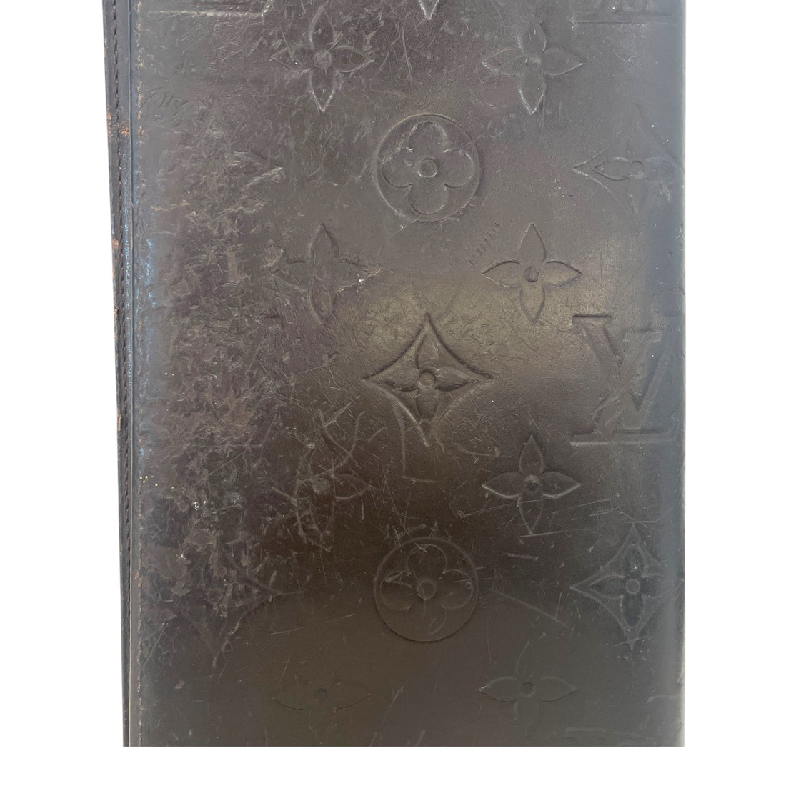 LOUIS VUITTON/Long Wallet/Monogram/Leather/BLK/Portefeuille Brazza