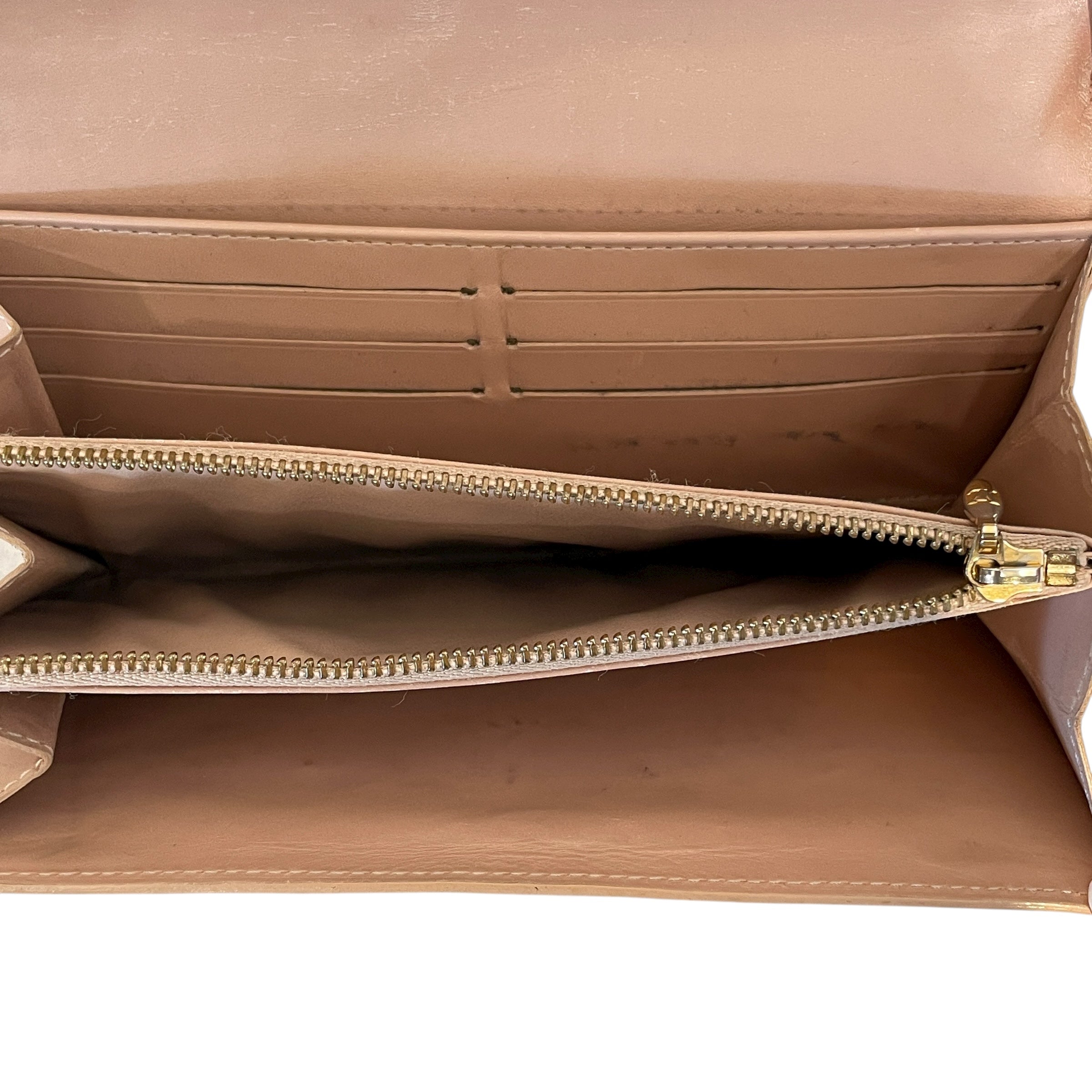 LOUIS VUITTON/Long Wallet/Monogram/Leather/BEG/