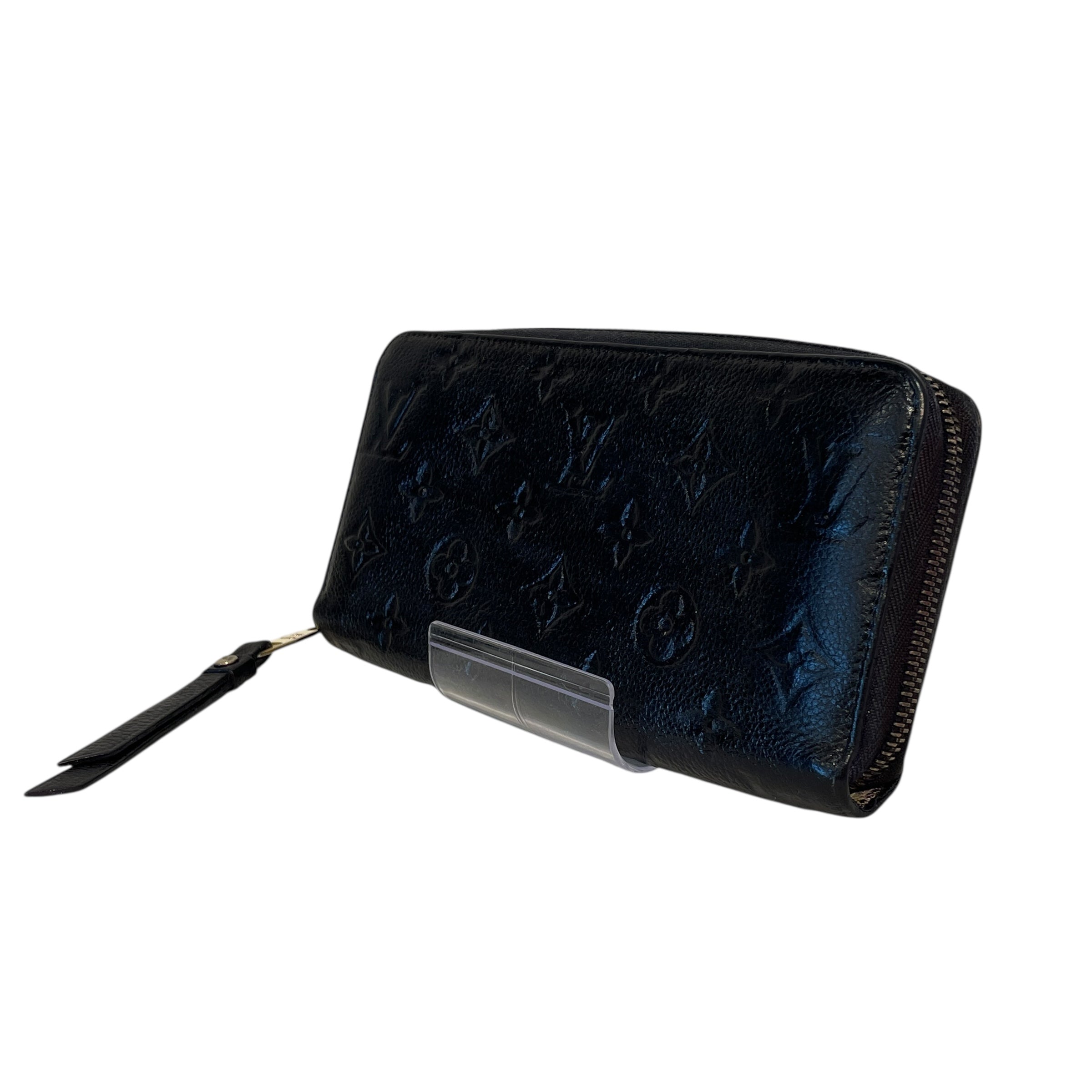 LOUIS VUITTON/Long Wallet/Monogram/Leather/BLK/Monogram Empriente Zippy Long
