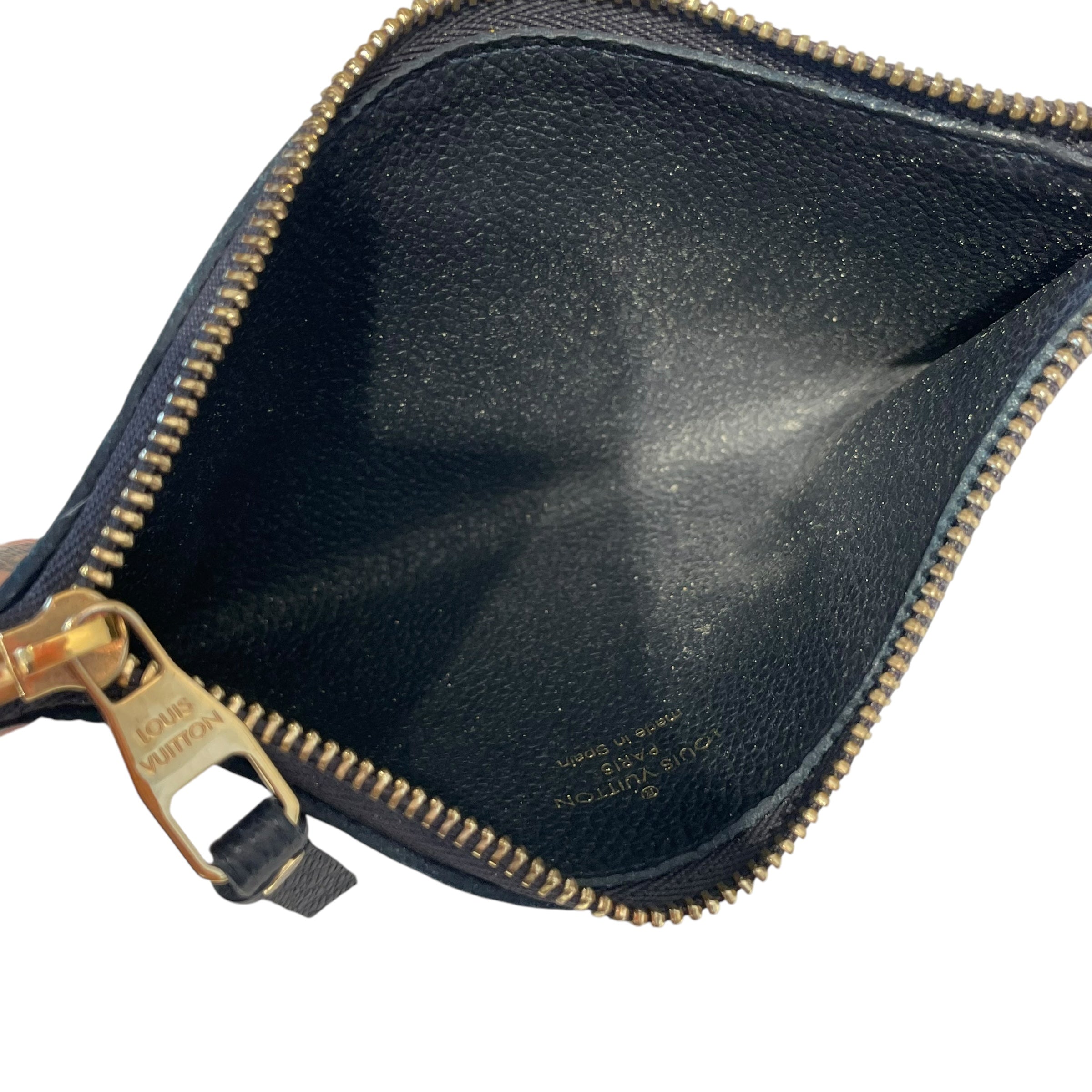 LOUIS VUITTON/Long Wallet/Leather/BLK/solid ca0152