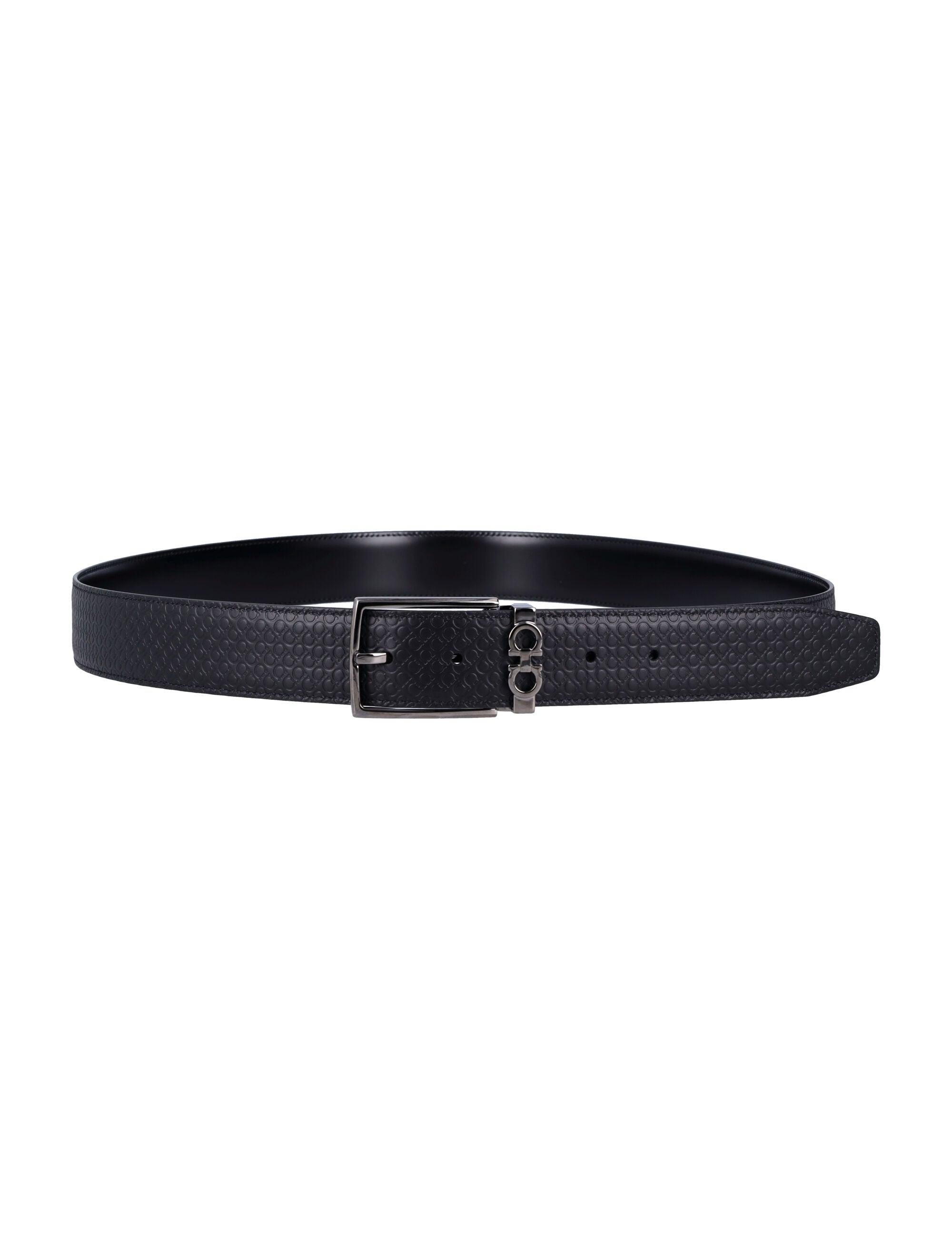 Ferragamo Reversible Adjustable Gancini Hook Belt 3.5 cm