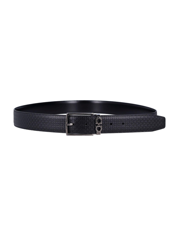 Ferragamo Reversible Adjustable Gancini Hook Belt 3.5 cm