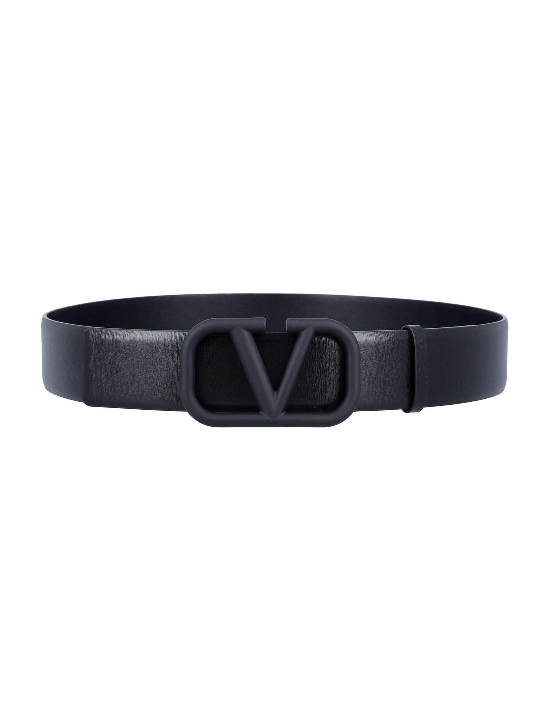 VALENTINO GARAVANI Signature Leather Belt with Vlogo Buckle - 4cm