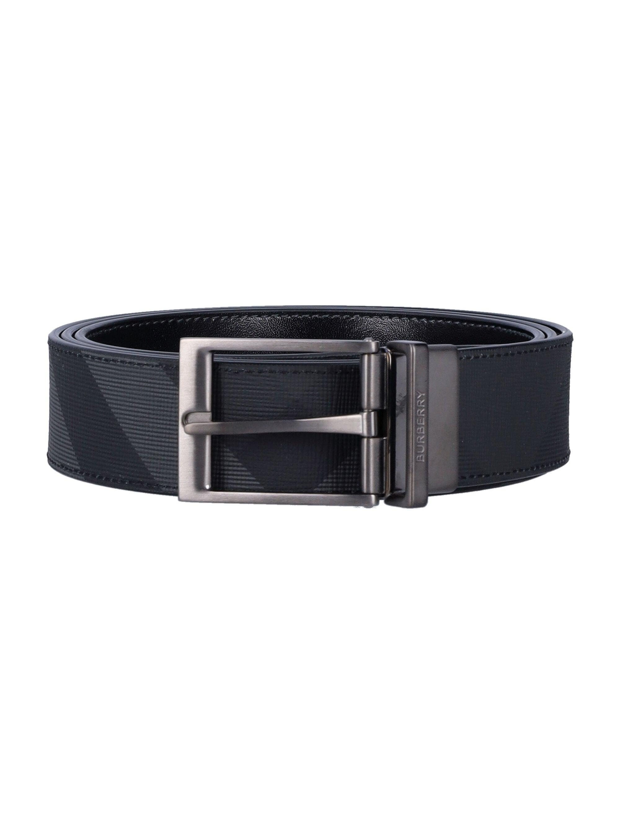 BURBERRY Reversible Check Belt (3.5 cm Height)
