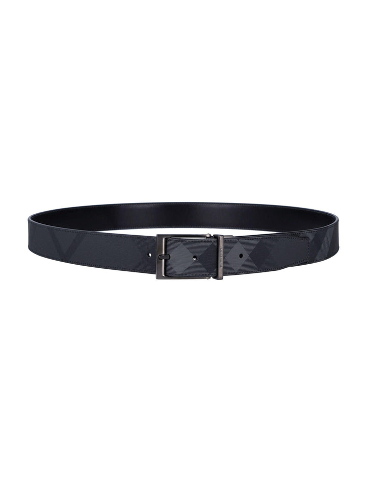 BURBERRY Reversible Check Belt (3.5 cm Height)