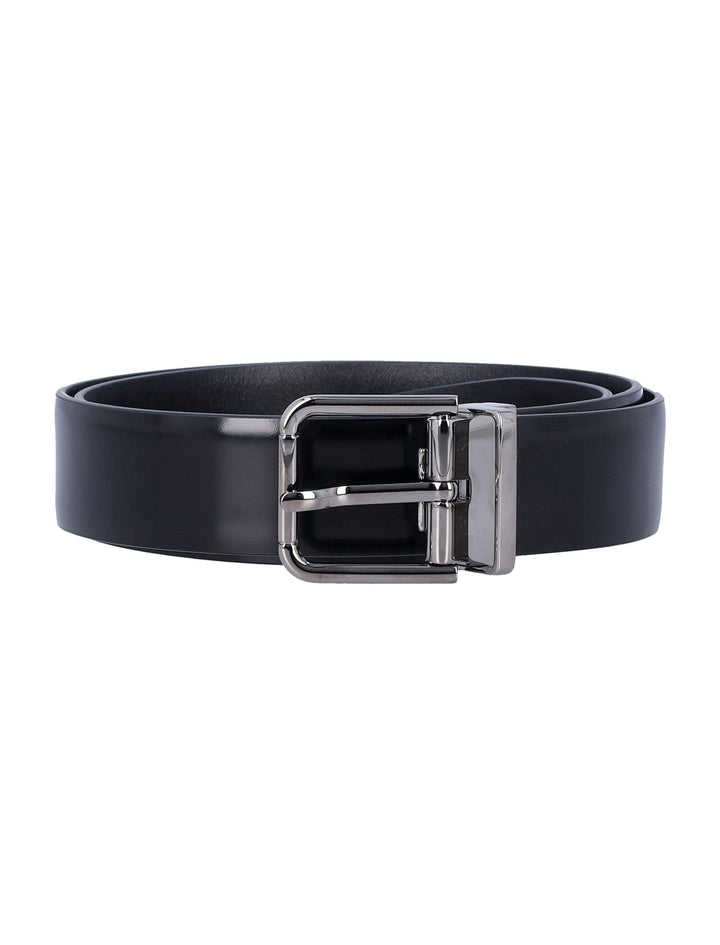 DOLCE & GABBANA Men's Formal Patent Calfskin Belt - 3cm Height