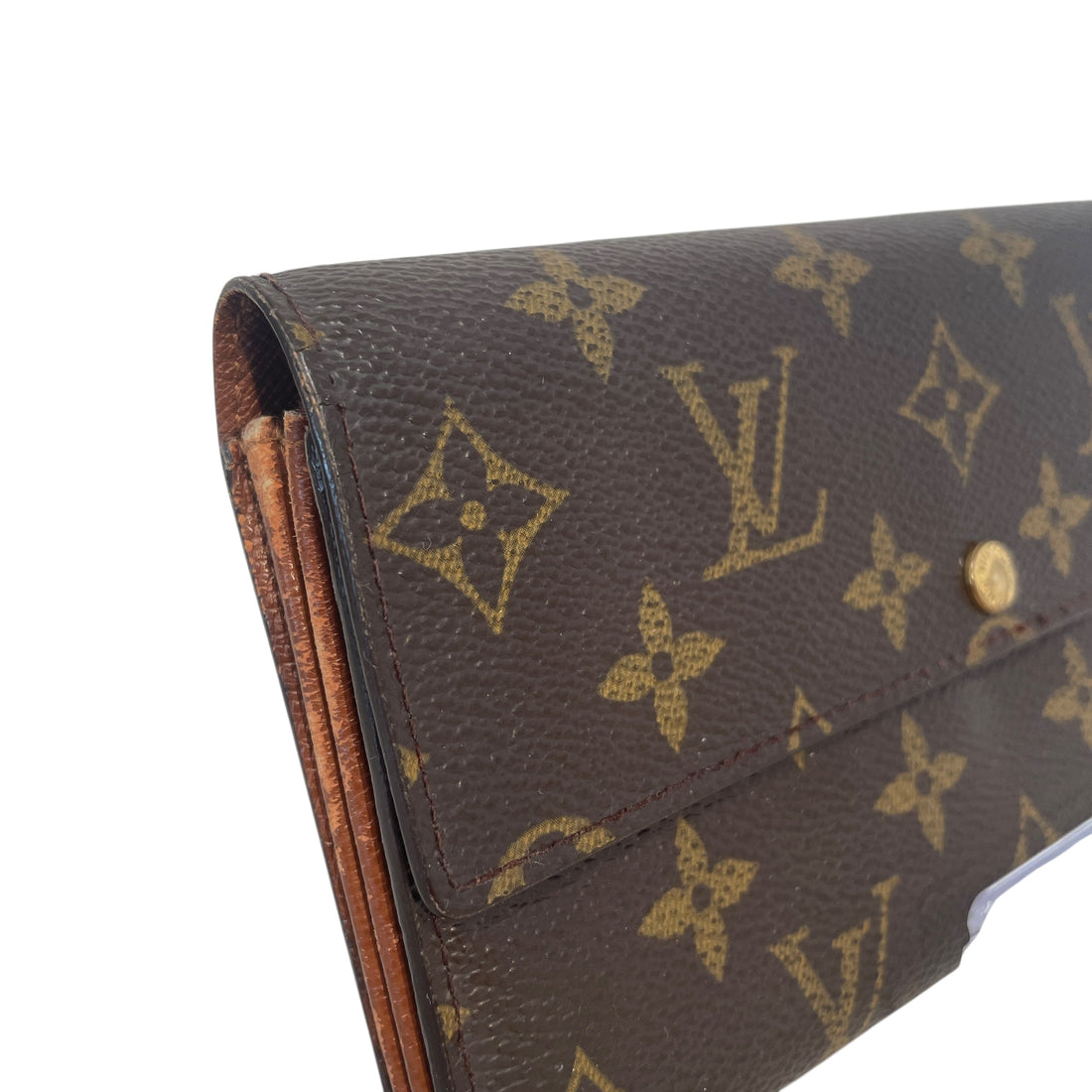 LOUIS VUITTON/Long Wallet/Monogram/Leather/BRW/Sarah