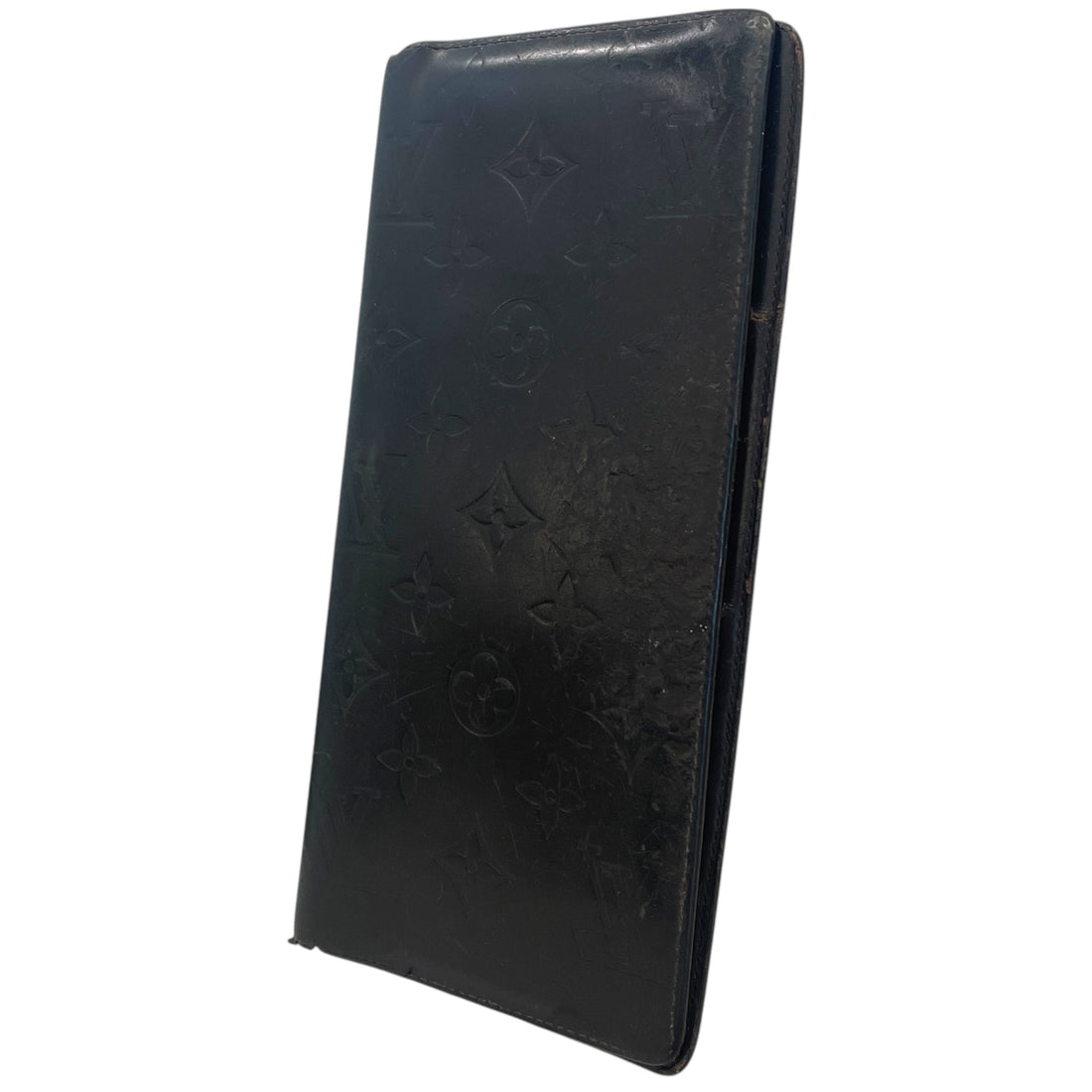 LOUIS VUITTON/Long Wallet/Monogram/Leather/BLK/Portefeuille Brazza