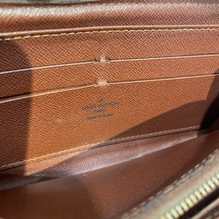 LOUIS VUITTON/Long Wallet/Monogram/Leather/BRW/Monogram Zippy