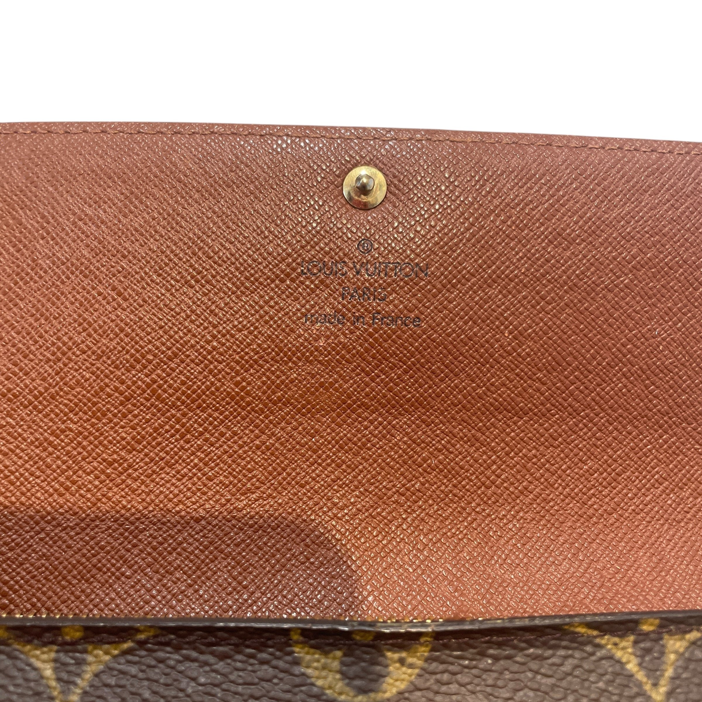 LOUIS VUITTON/Long Wallet/Monogram/Leather/BRW/Sarah