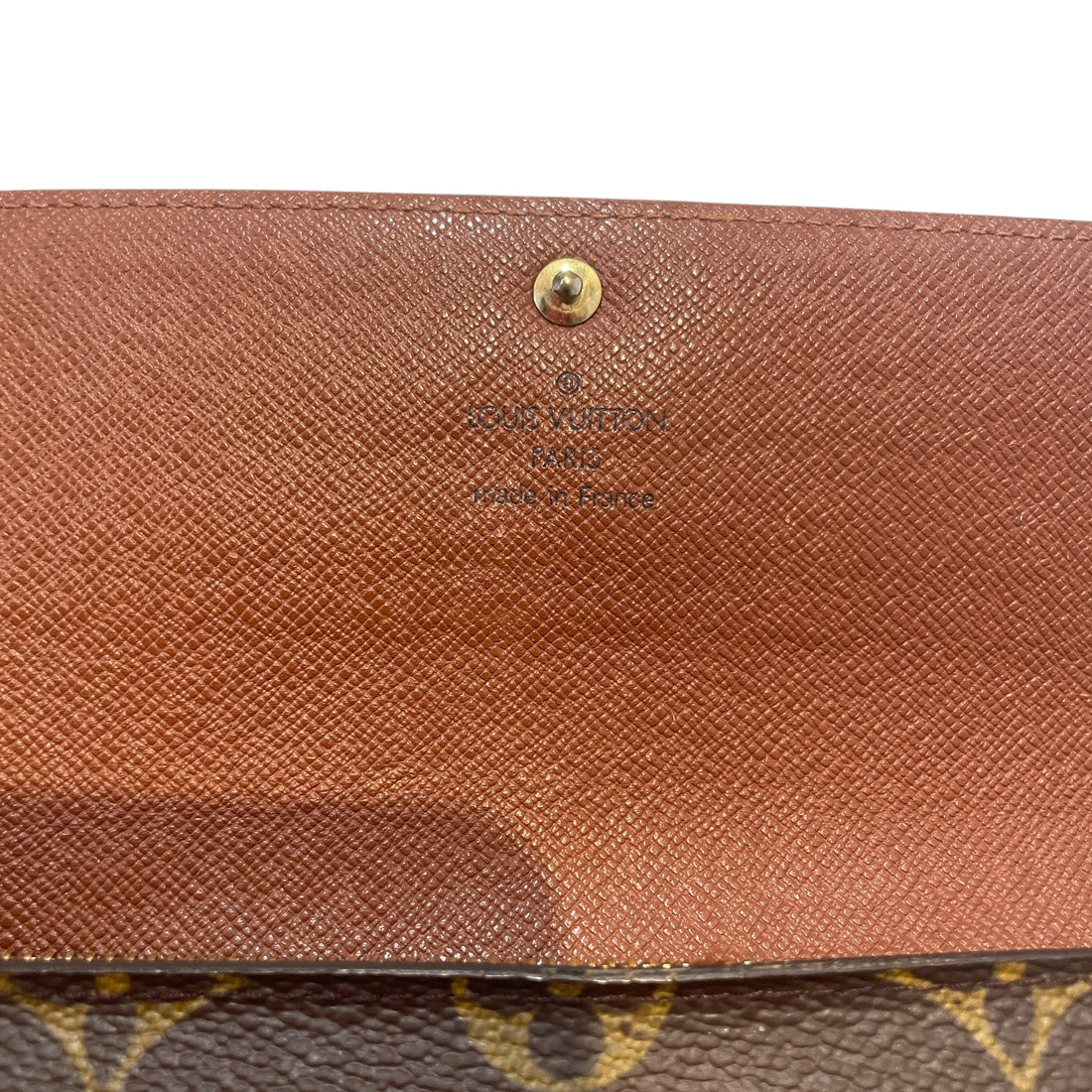 LOUIS VUITTON/Long Wallet/Monogram/Leather/BRW/Sarah
