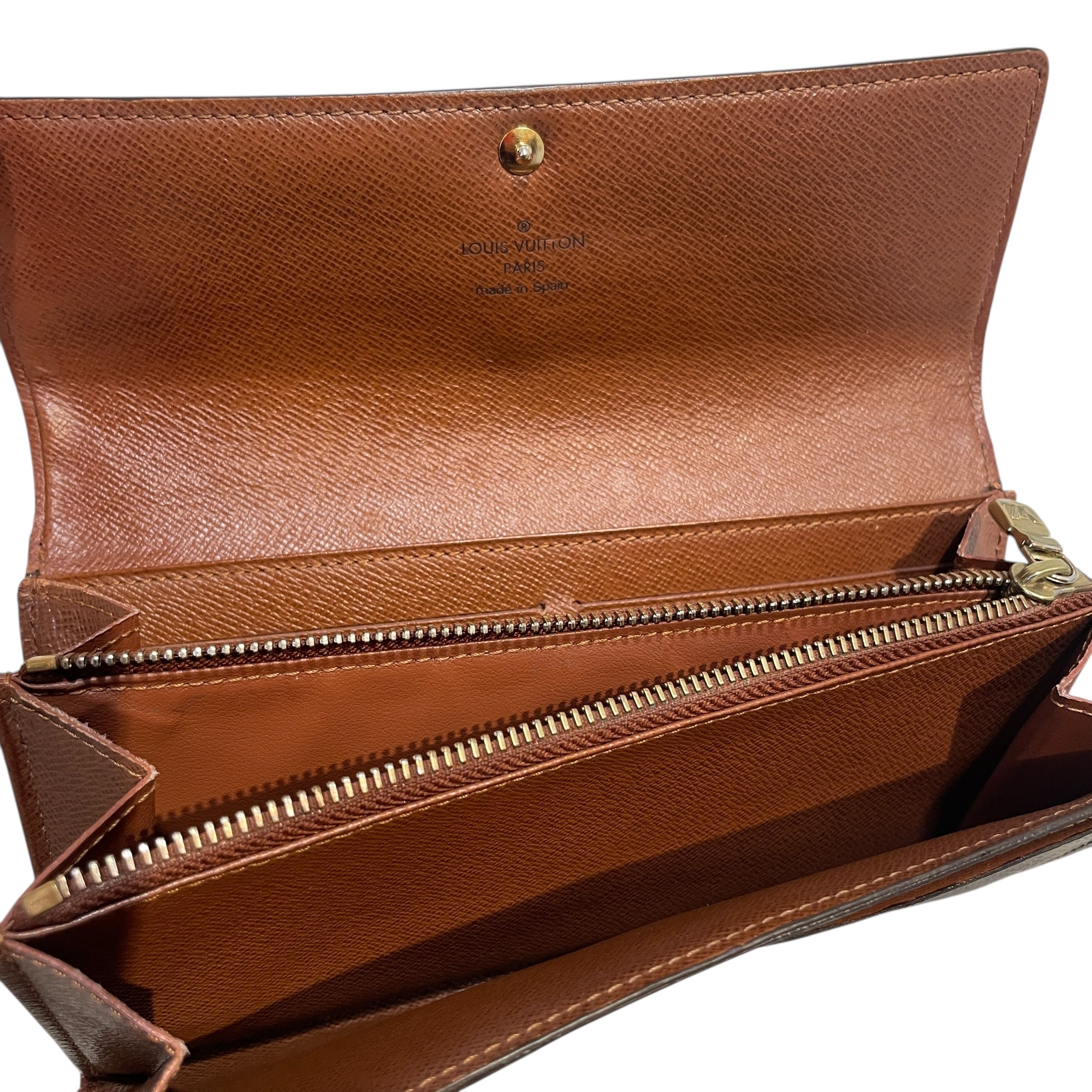 LOUIS VUITTON/Long Wallet/Monogram/Leather/BRW/Sarah Monogram Wallet