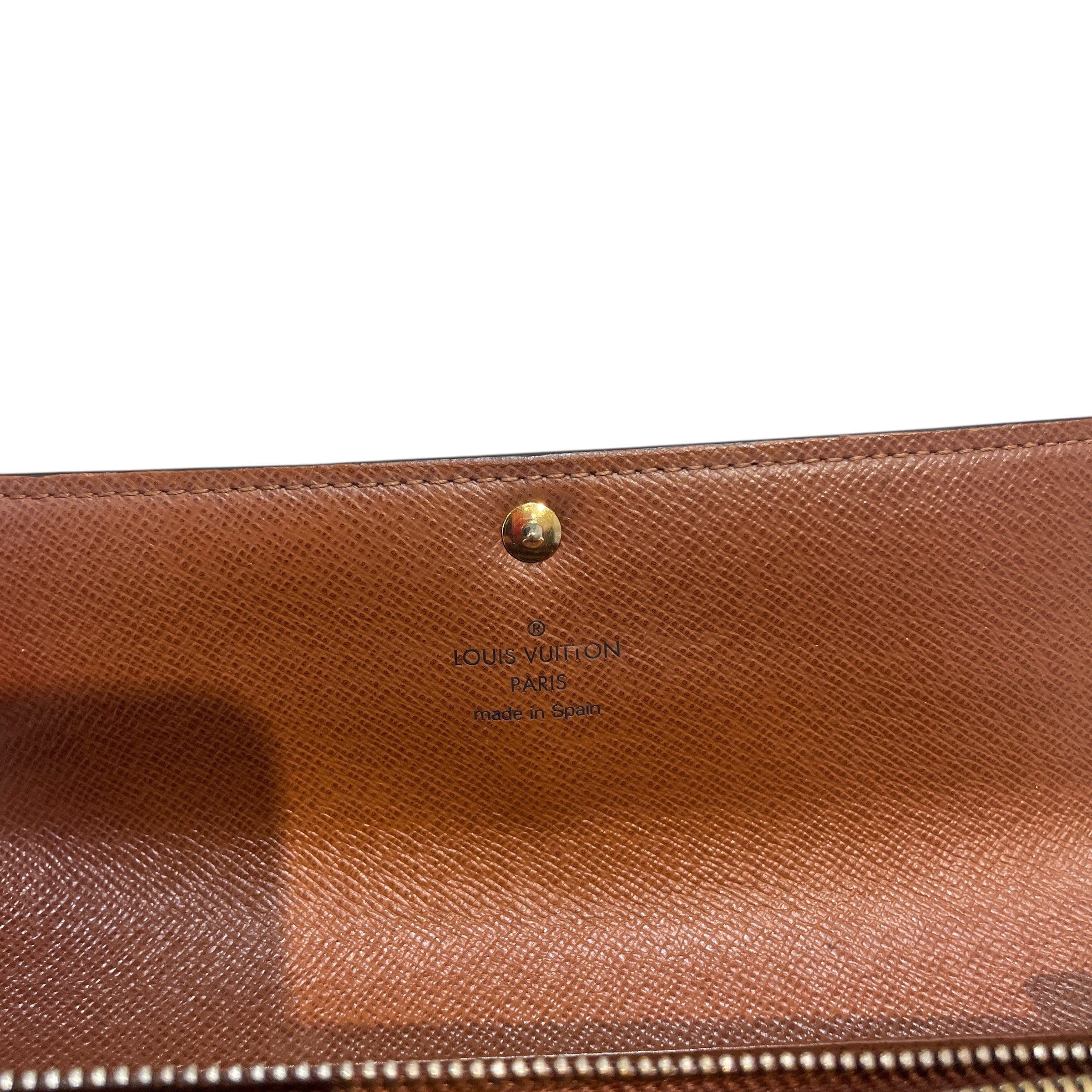 LOUIS VUITTON/Long Wallet/Monogram/Leather/BRW/Sarah Monogram Wallet