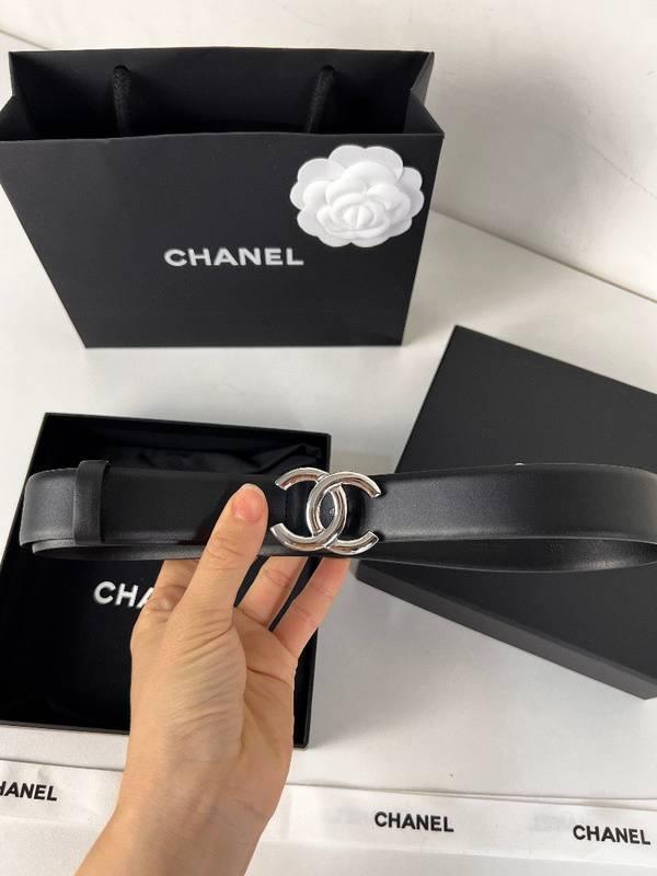 Chanel Leather Women’s Belt 'Black/Nickel'