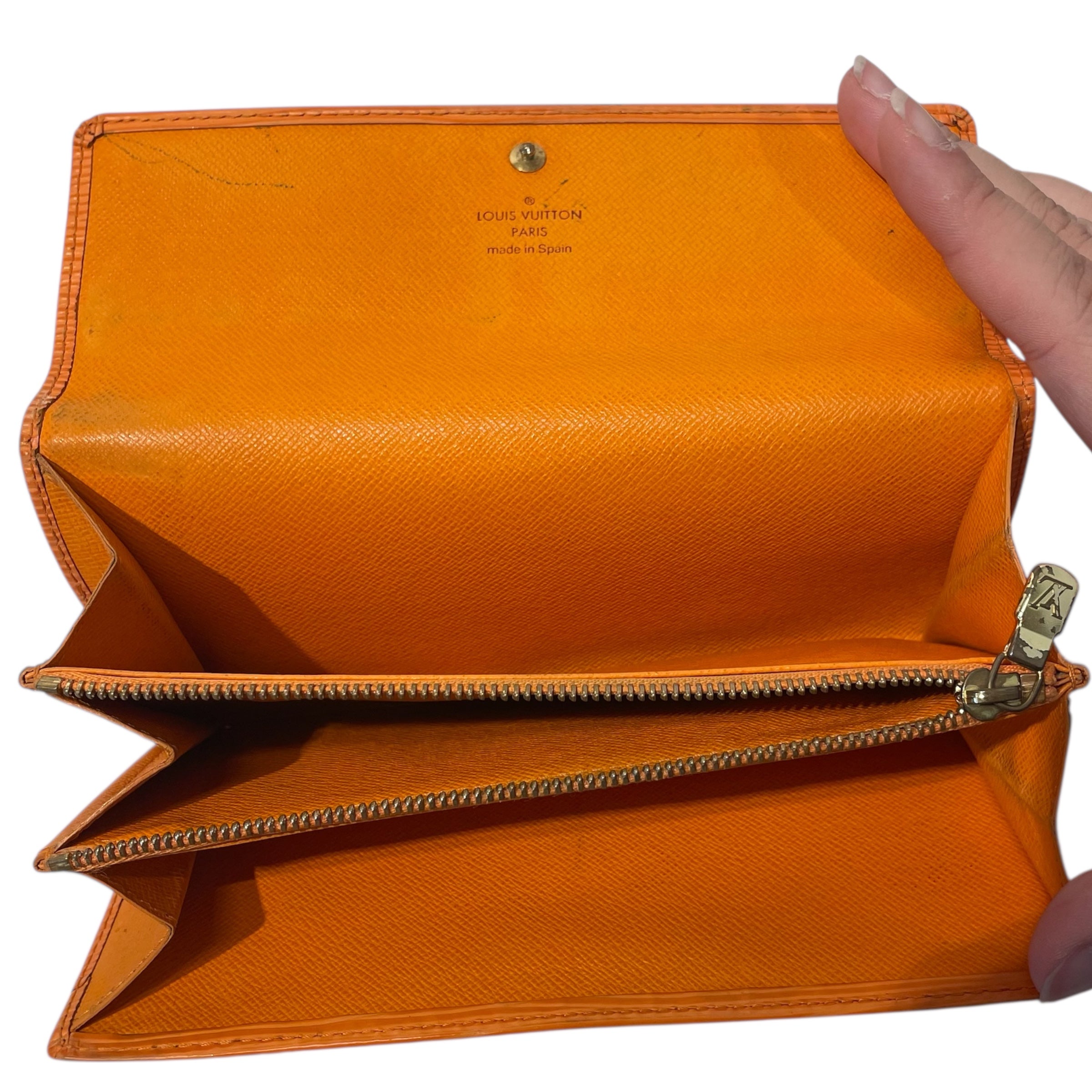 LOUIS VUITTON/Long Wallet/Leather/ORN/EPI ORANGE WALLET