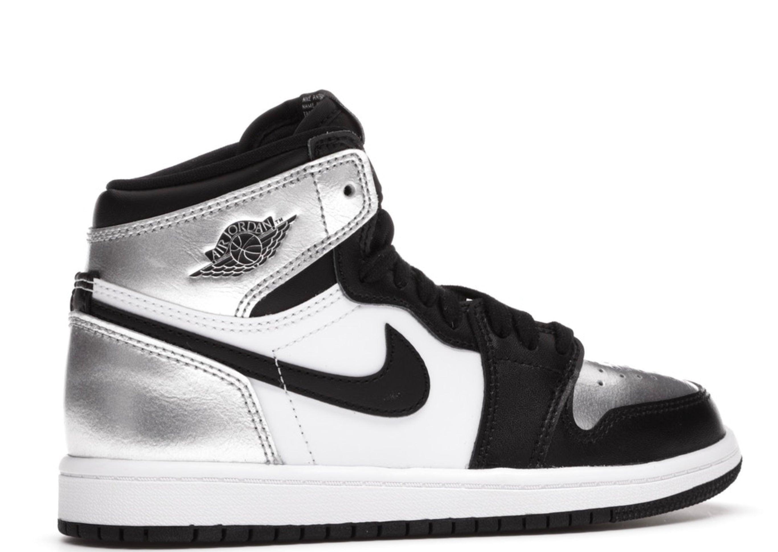 Air Jordan 1 Retro High OG TD 'Silver Toe'