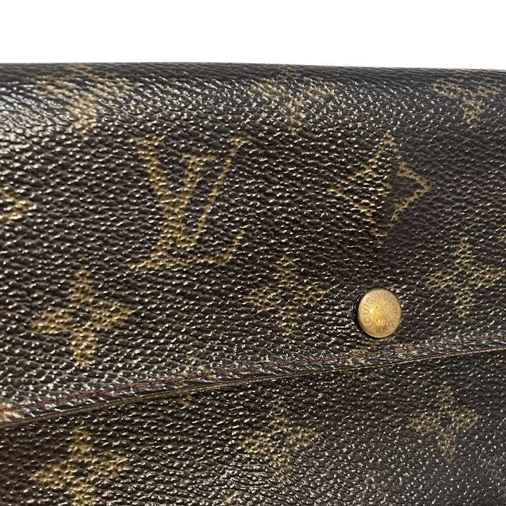 LOUIS VUITTON/Long Wallet/Monogram/Leather/BRW/Sarah Wallet