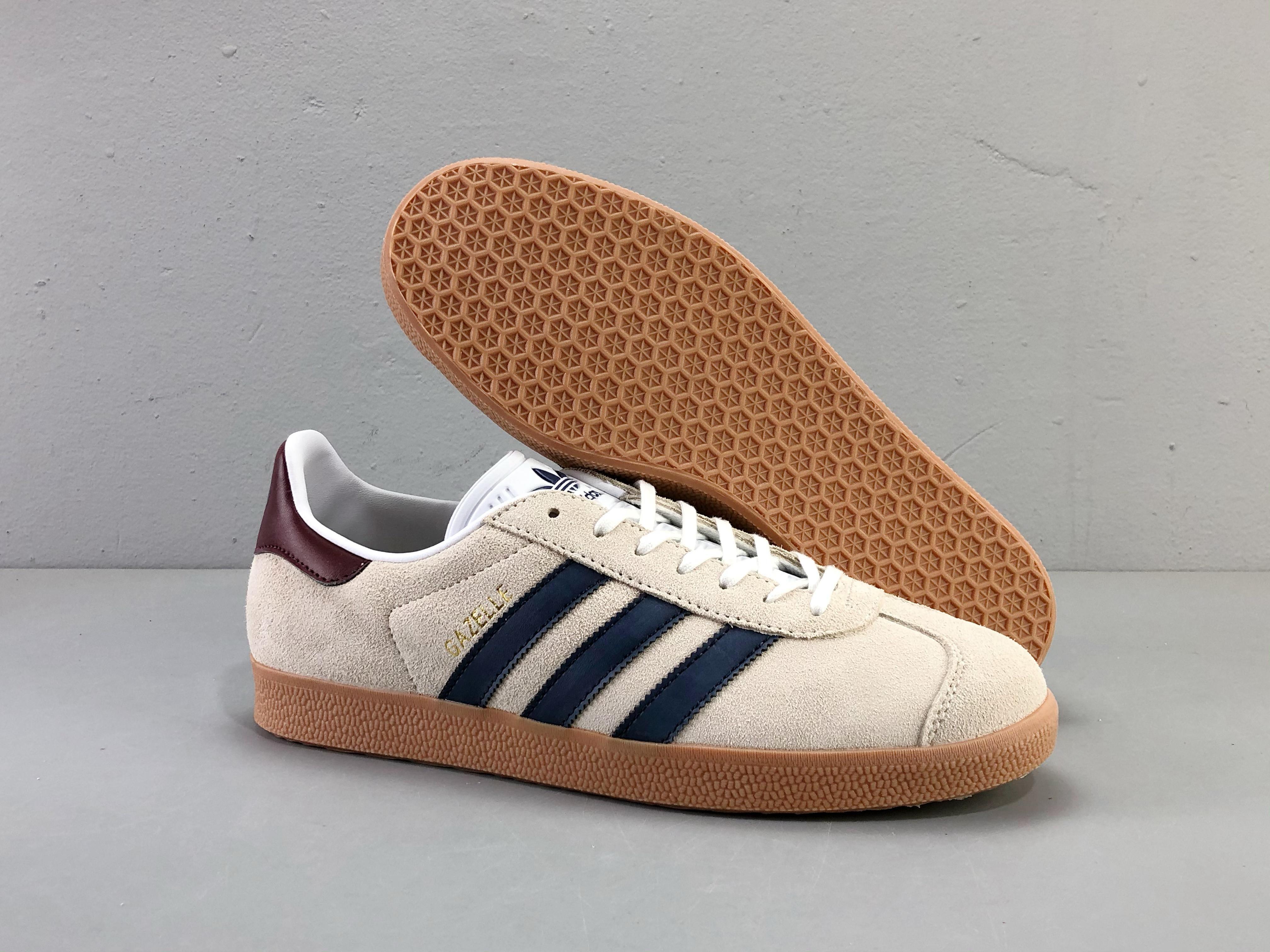 Adidas Originals Gazelle Indoor 'Beige Dark Blue Collegiate Burgundy'