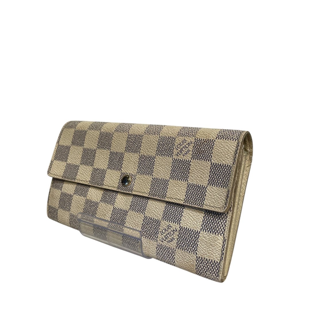 LOUIS VUITTON/Long Wallet/Monogram/Leather/CRM/Damier Azur Portefeuille Sarah