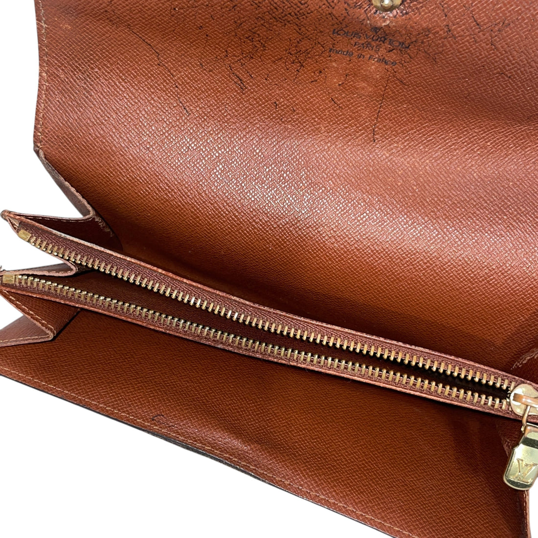 LOUIS VUITTON/Long Wallet/Monogram/Leather/BRW/Sarah Wallet