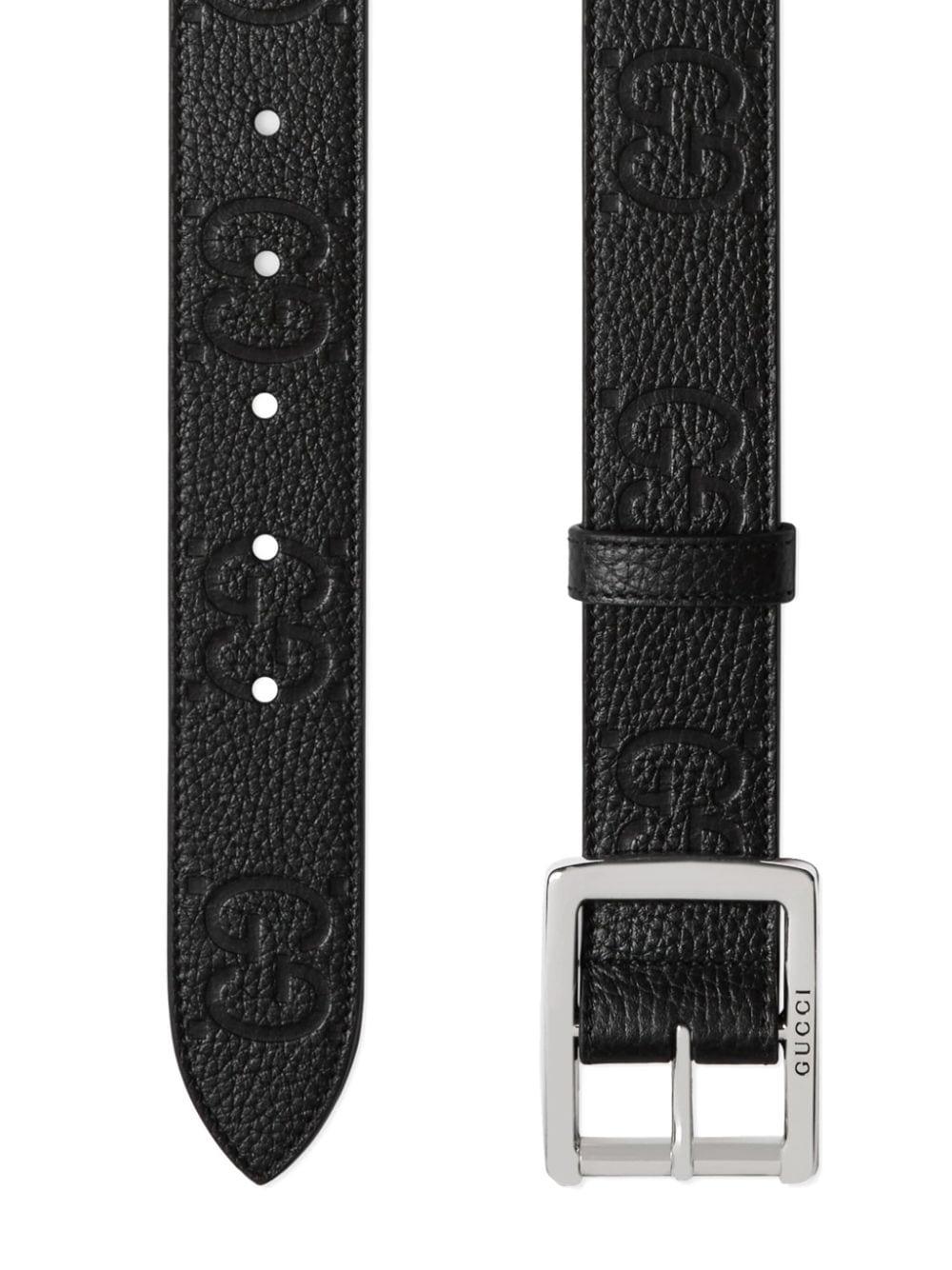 GUCCI GG Leather Belt - 3.5 cm Wide
