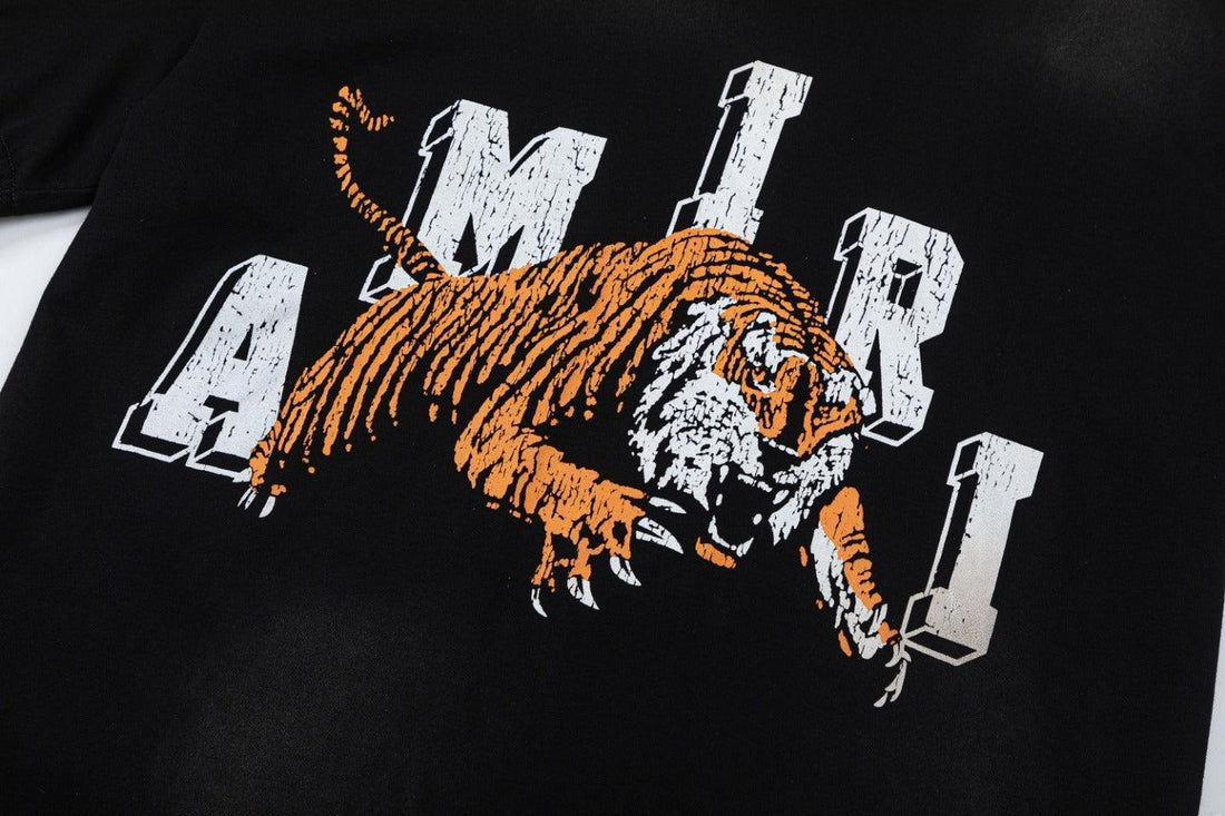 Amiri Lion Black T-Shirt Without Collar