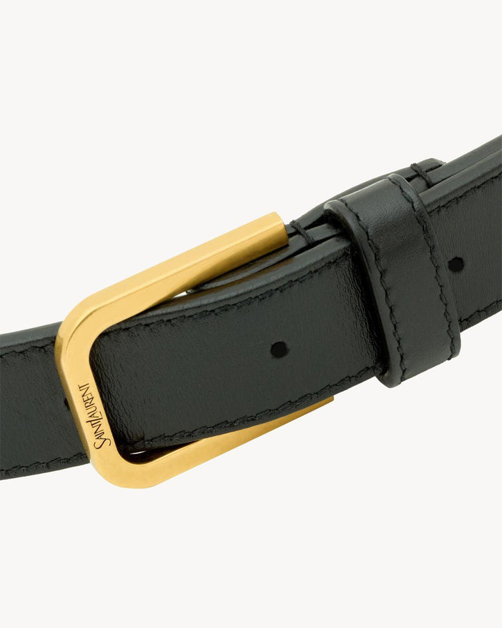 SAINT LAURENT Minimalist 2cm Belt with Adjustable Buckle