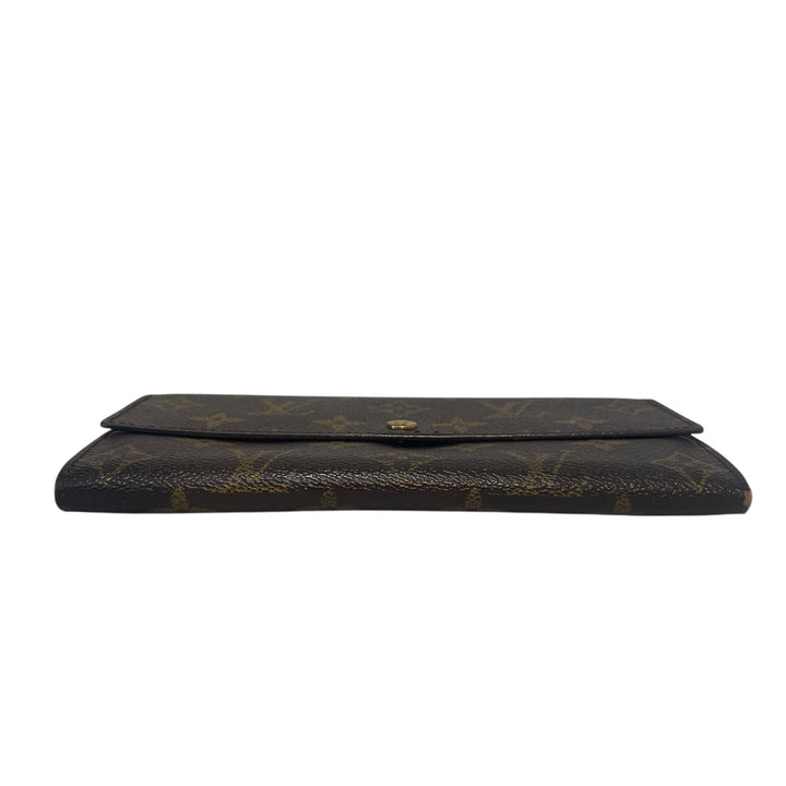 LOUIS VUITTON/Long Wallet/Monogram/Leather/BRW/Sarah