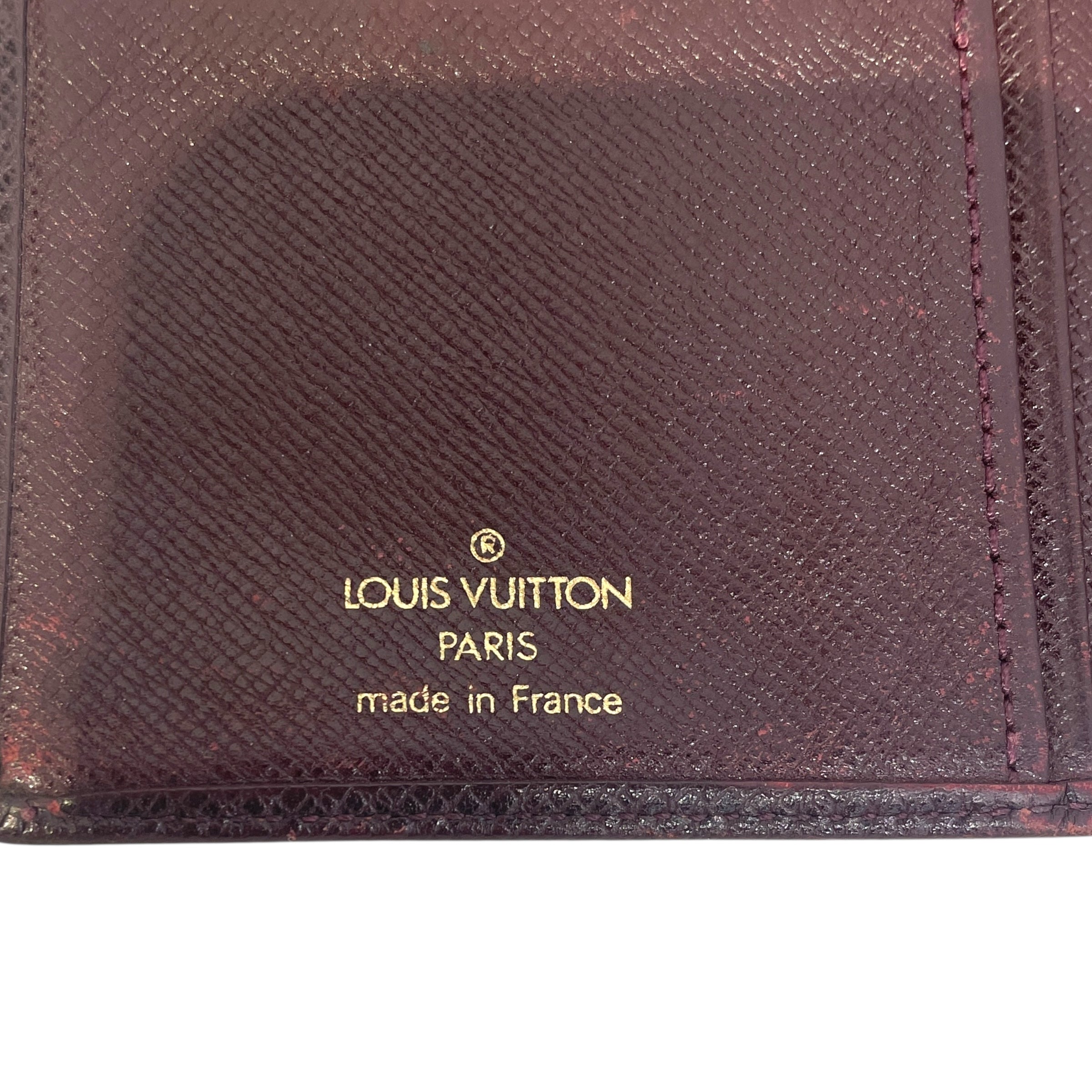 LOUIS VUITTON/Long Wallet/Leather/RED/Portefeuille Brazza
