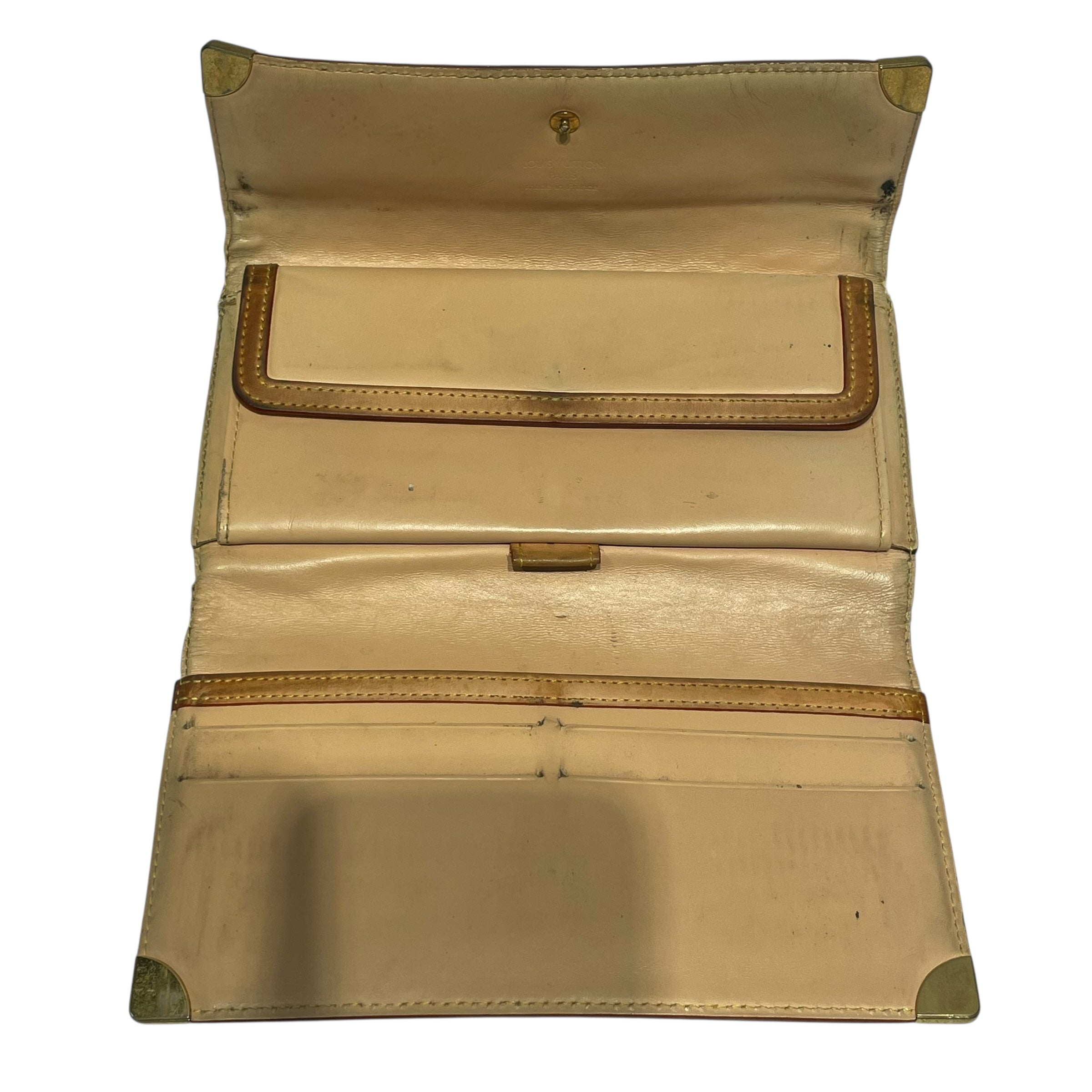 LOUIS VUITTON/Long Wallet/M/Monogram/Leather/WHT/