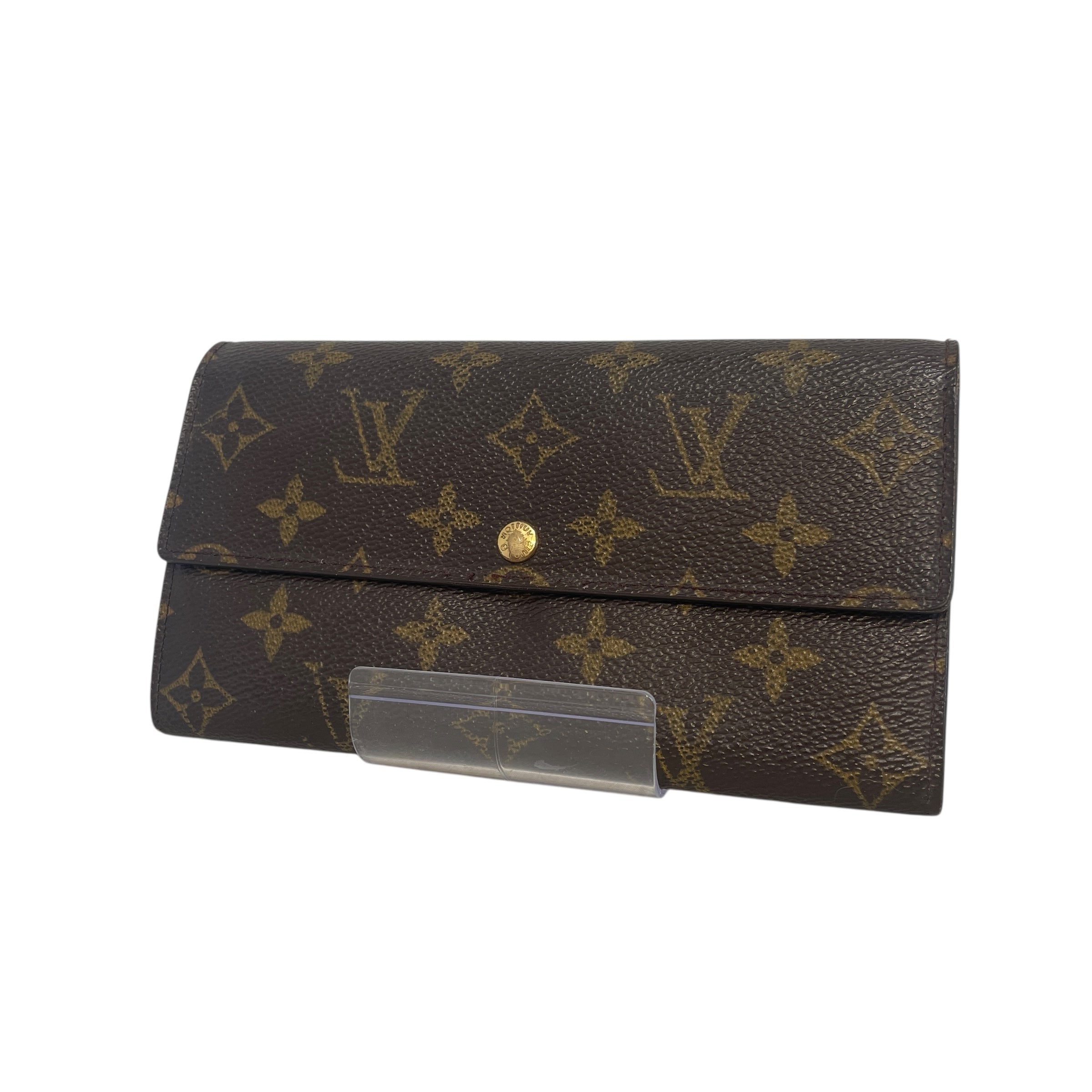 LOUIS VUITTON/Long Wallet/Monogram/Leather/BRW/Sarah