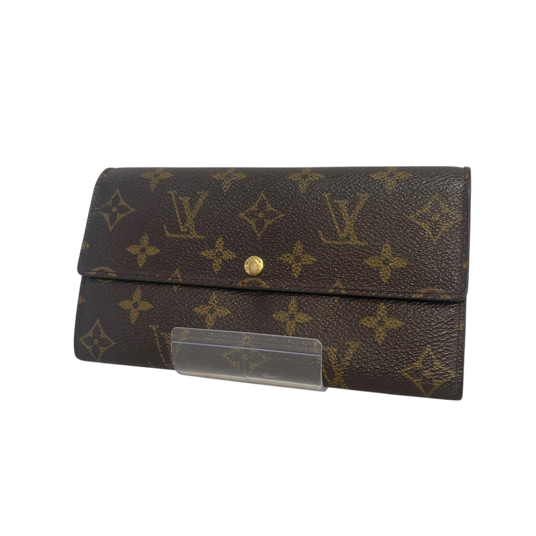 LOUIS VUITTON/Long Wallet/Monogram/Leather/BRW/Sarah