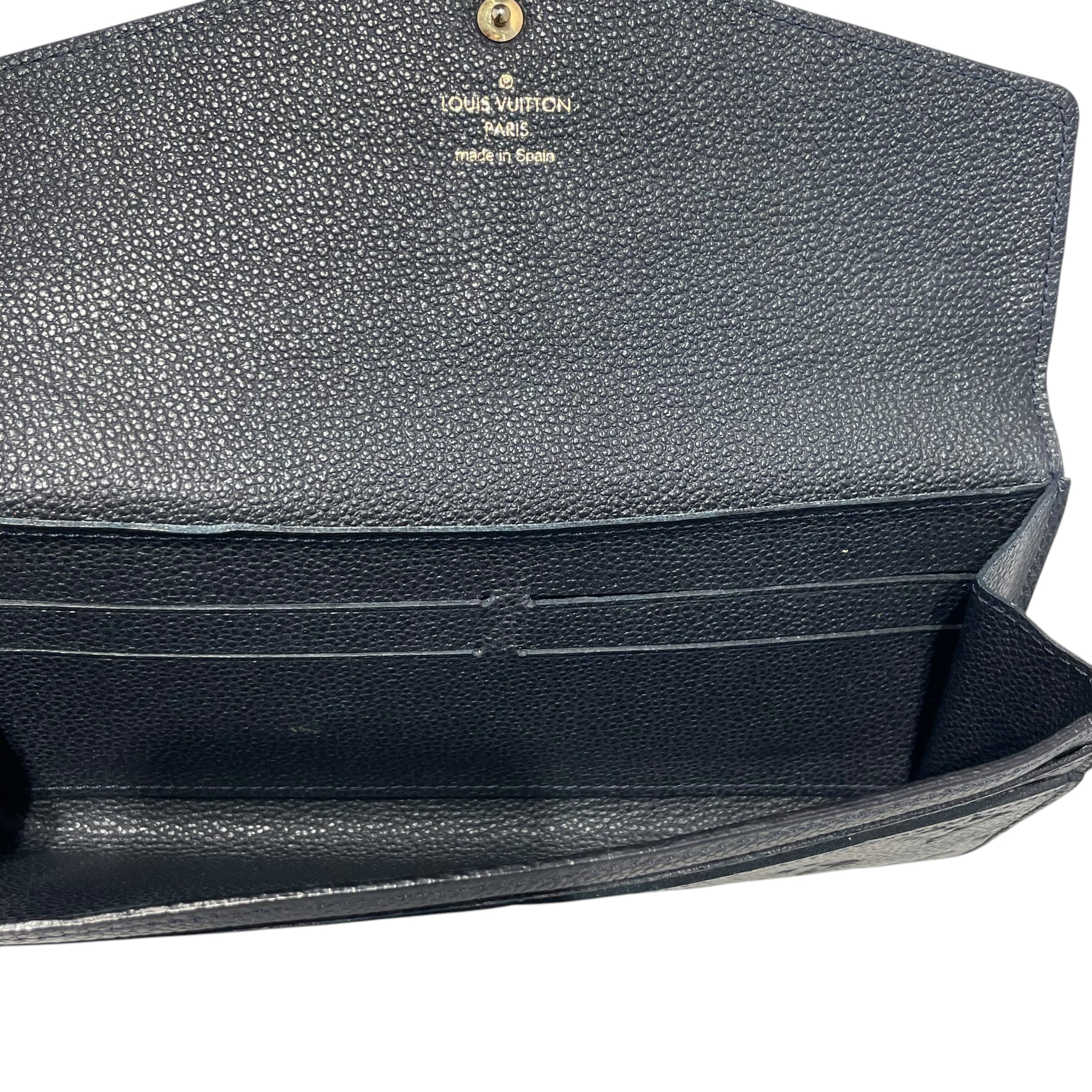 LOUIS VUITTON/Long Wallet/Leather/BLK/solid ca0152