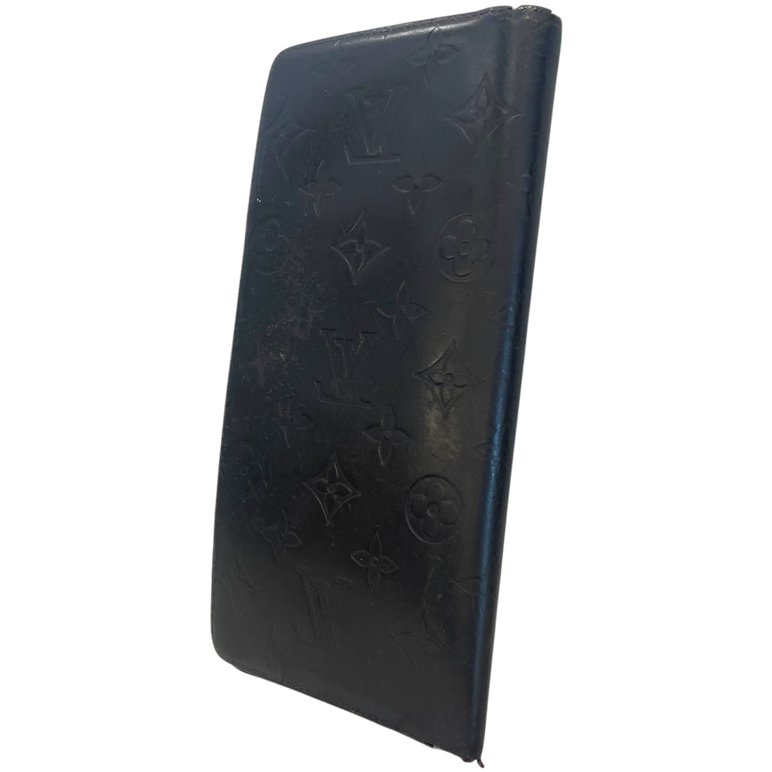 LOUIS VUITTON/Long Wallet/Monogram/Leather/BLK/Portefeuille Brazza