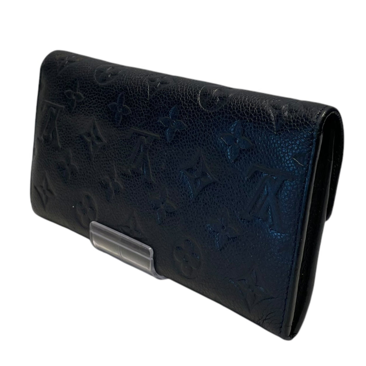 LOUIS VUITTON/Long Wallet/Leather/BLK/solid ca0152