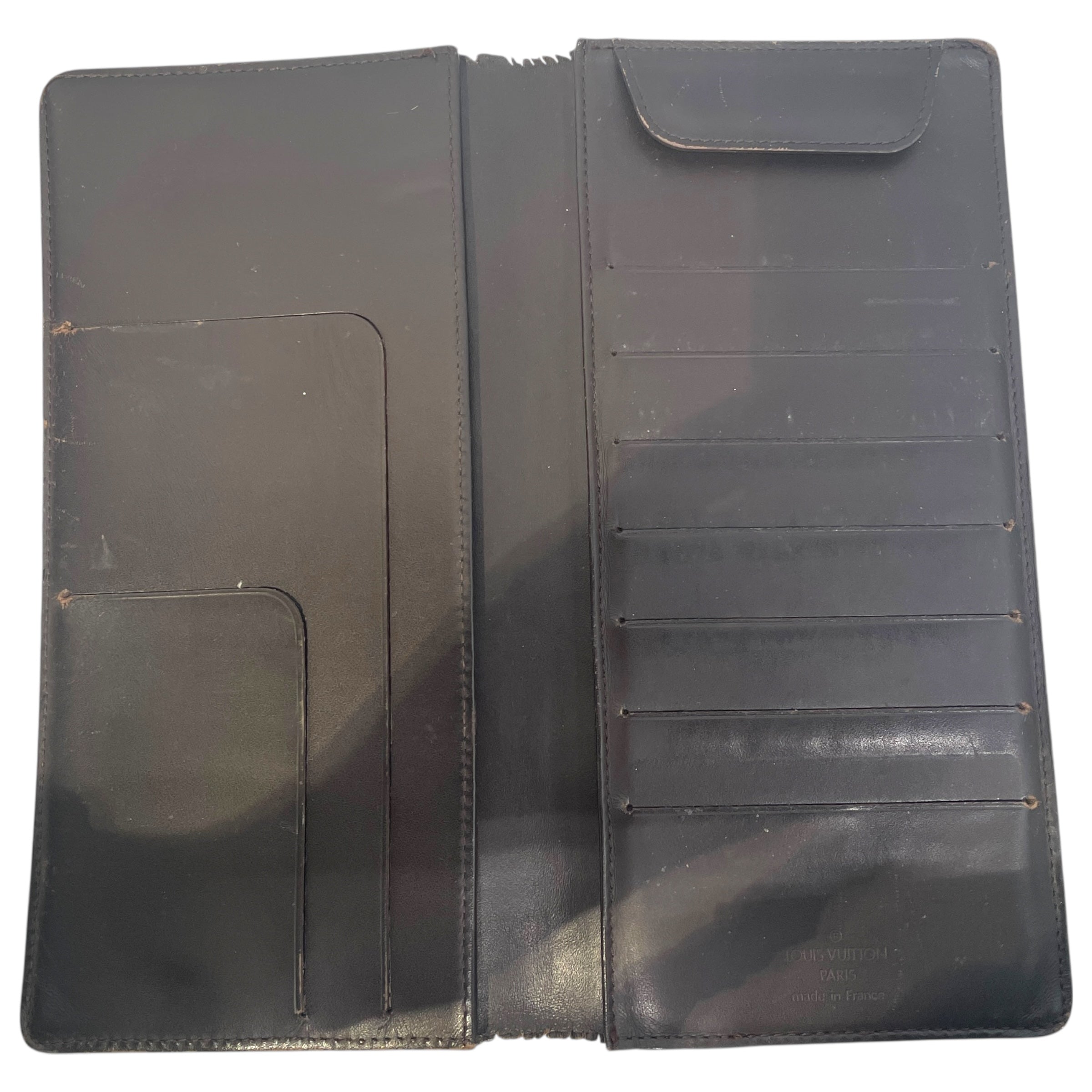 LOUIS VUITTON/Long Wallet/Monogram/Leather/BLK/Portefeuille Brazza