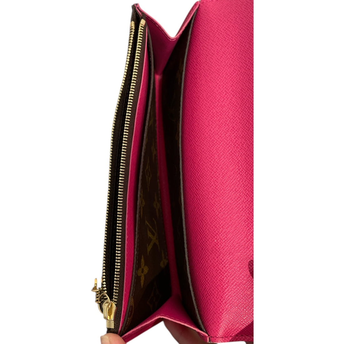 LOUIS VUITTON/Long Wallet/Monogram/Leather/BRW/EMILIE BLOOM FLOWER