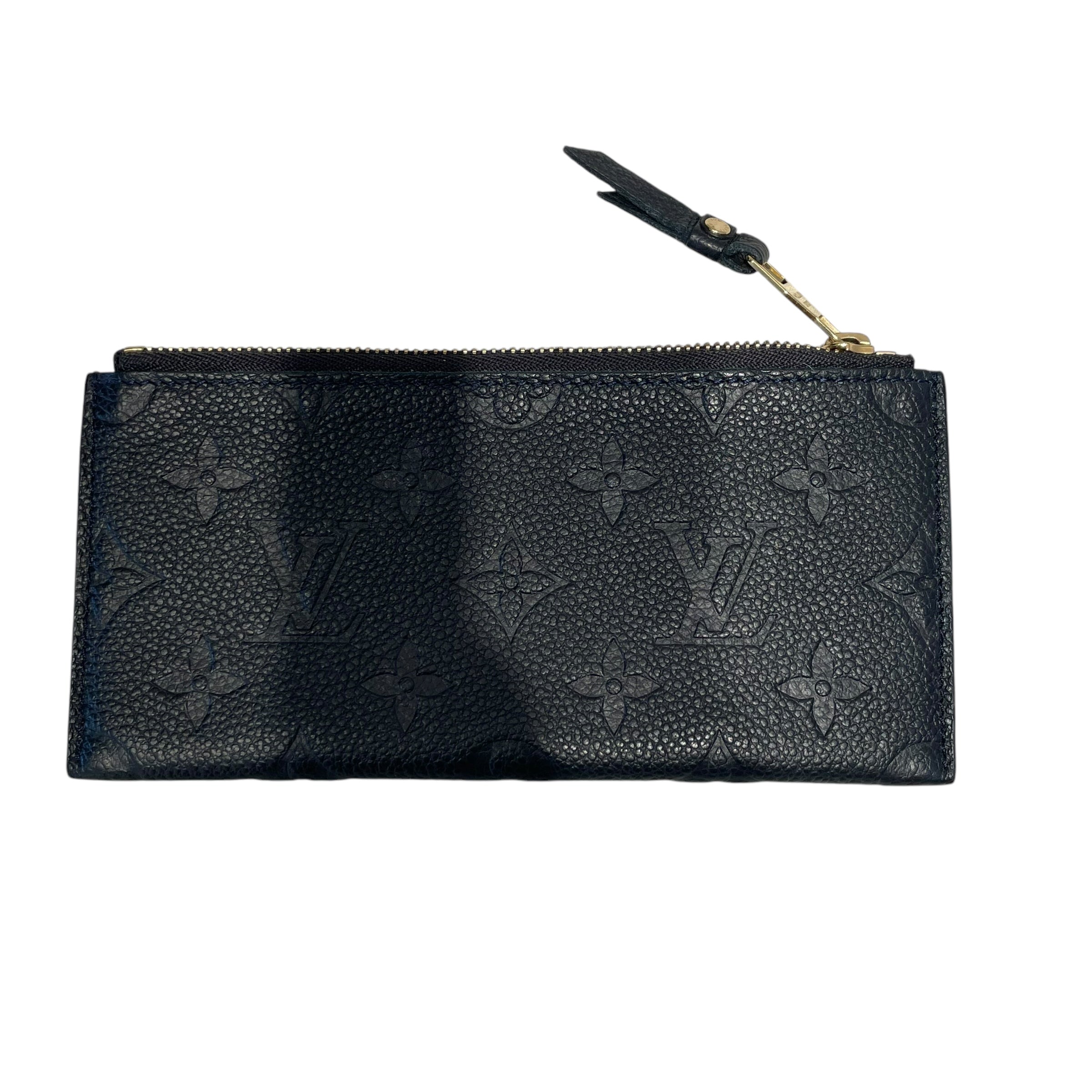 LOUIS VUITTON/Long Wallet/Leather/BLK/solid ca0152