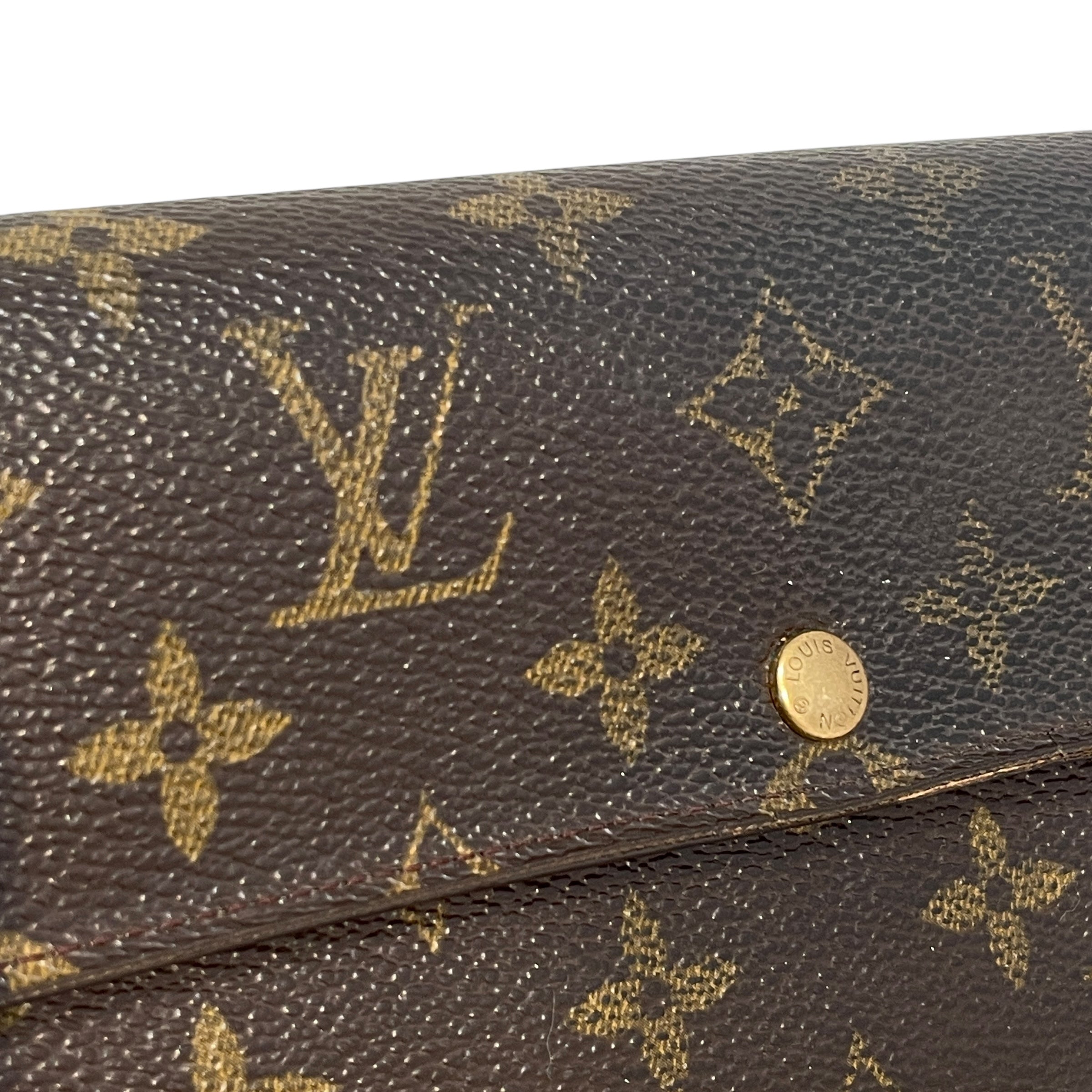 LOUIS VUITTON/Long Wallet/Monogram/Leather/BRW/Sarah Wallet