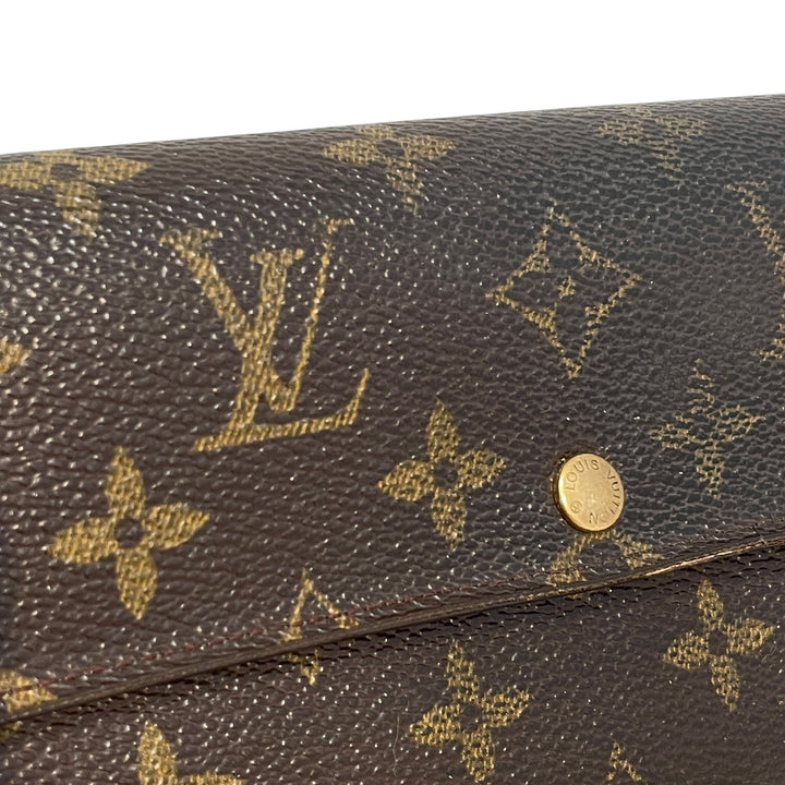 LOUIS VUITTON/Long Wallet/Monogram/Leather/BRW/Sarah Wallet