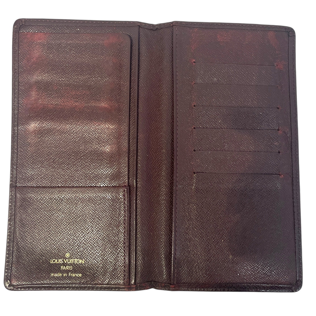 LOUIS VUITTON/Long Wallet/Leather/RED/Portefeuille Brazza