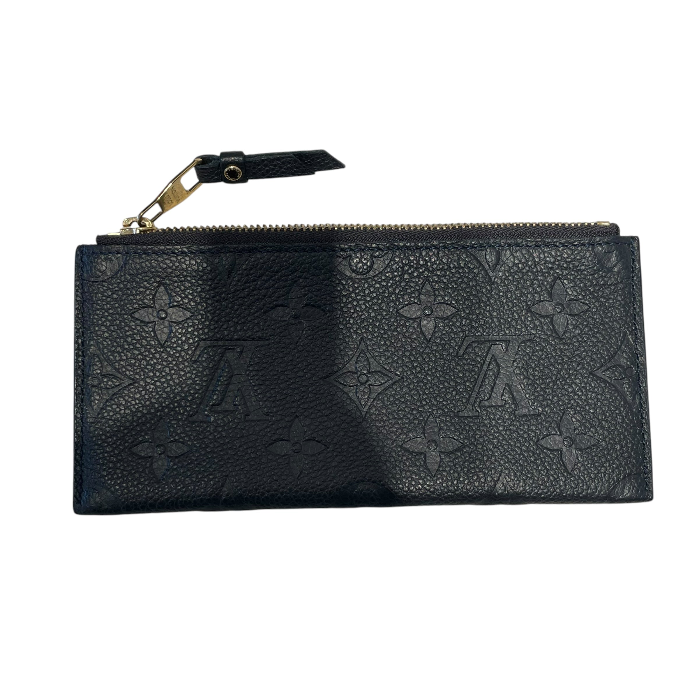 LOUIS VUITTON/Long Wallet/Leather/BLK/solid ca0152