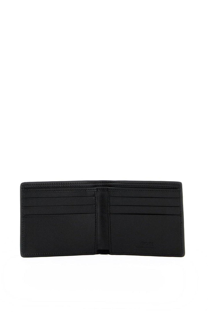VERSACE Mini Grainy Leather Wallet with Medusa Emblem