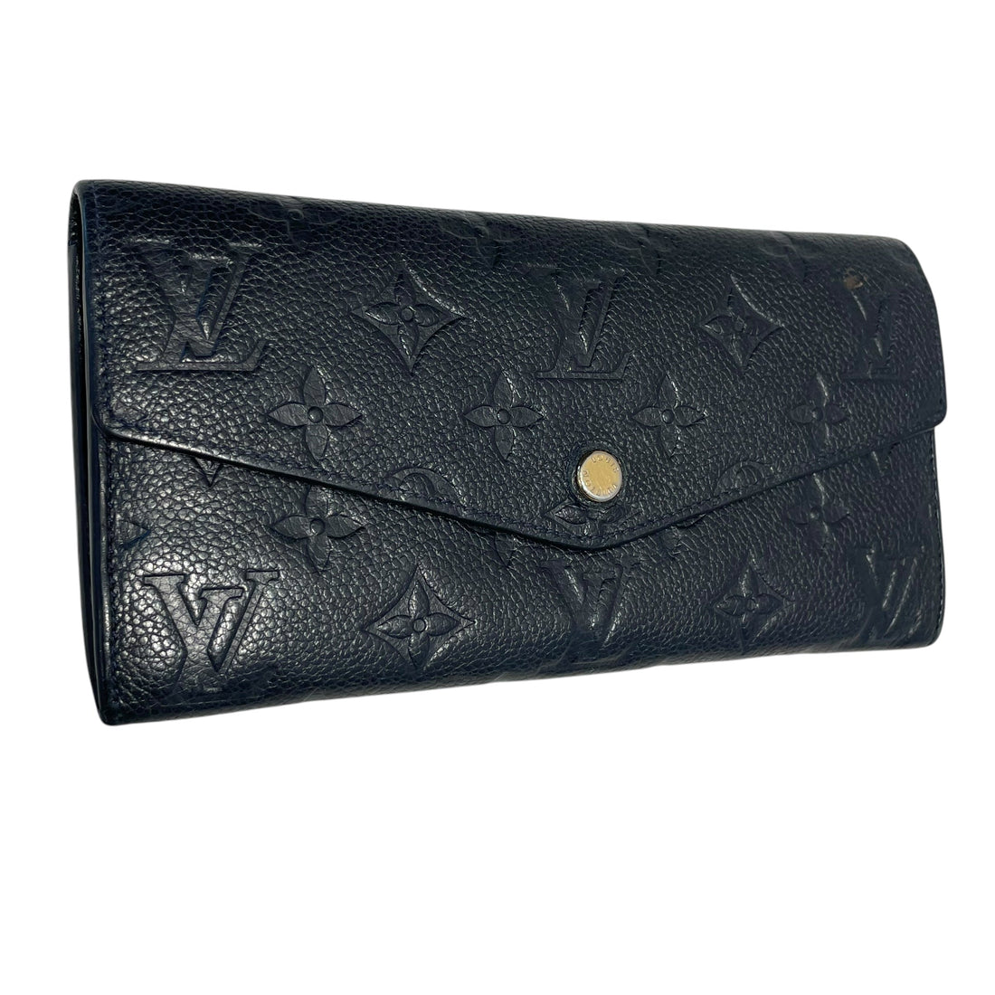 LOUIS VUITTON/Long Wallet/Leather/BLK/solid ca0152