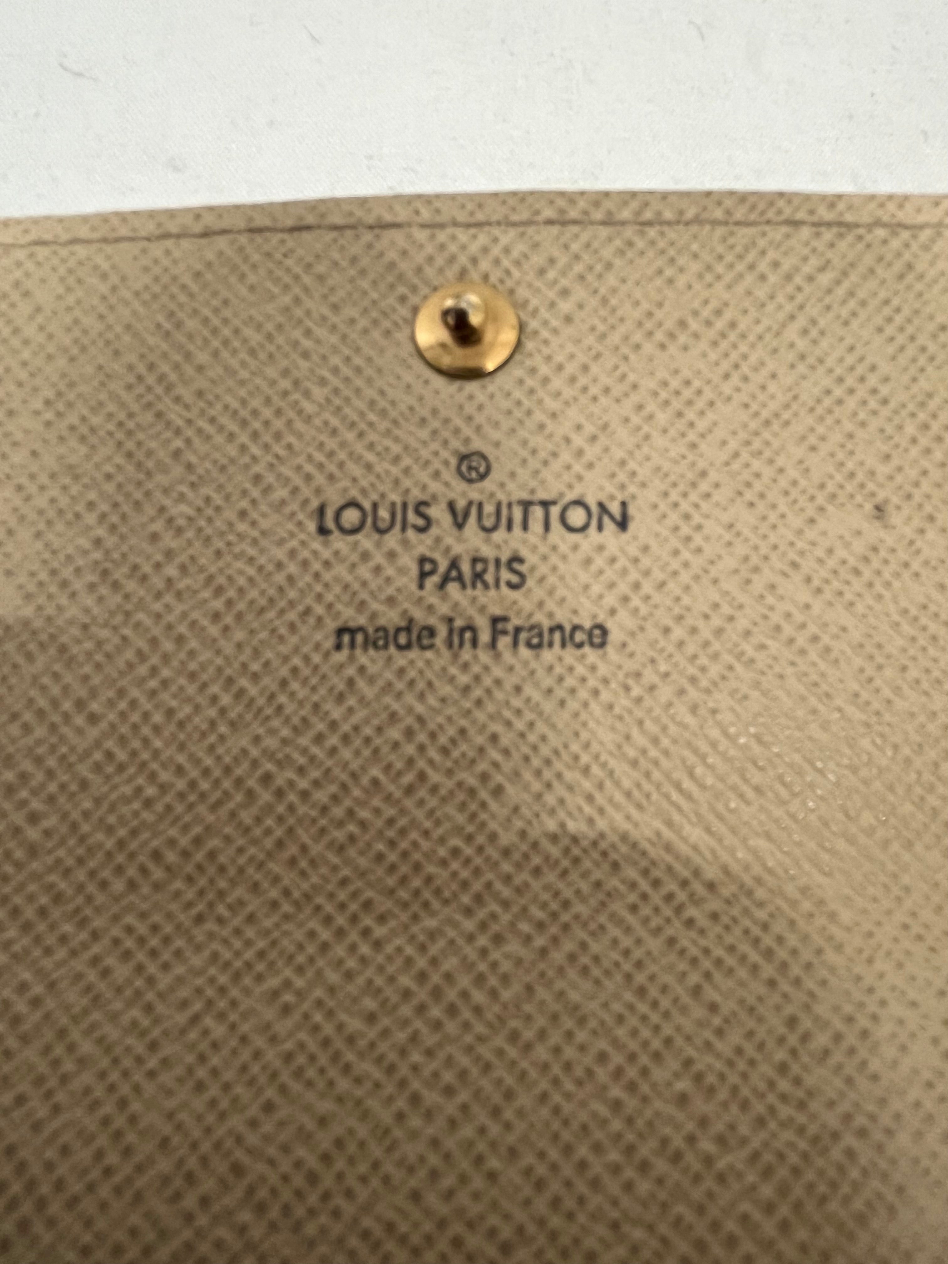 LOUIS VUITTON/Long Wallet/Monogram/Leather/WHT/SARAH LONG DAMIER AZUR