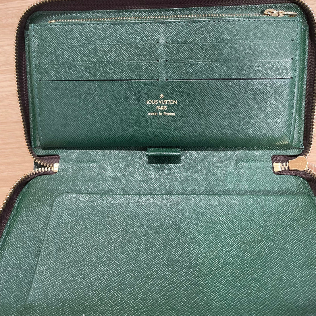 LOUIS VUITTON/Long Wallet/Monogram/Leather/BRW/groom zippy